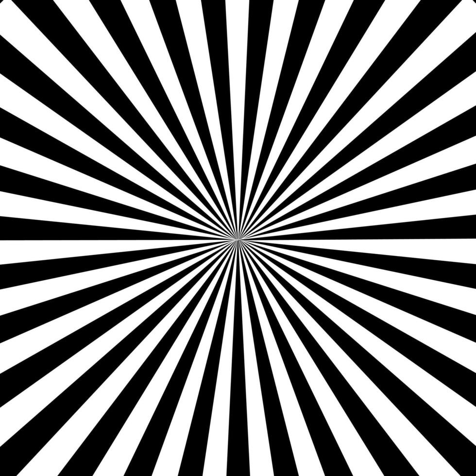 Black and white Sunburst Pattern with yellow Background. Rays. Radial. Summer Banner. Exploding star burst texture japanese radius cartoon pattern sale banner price tag abstract eps editable vector