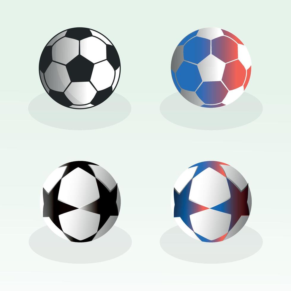 Soccer or football ball sets vector