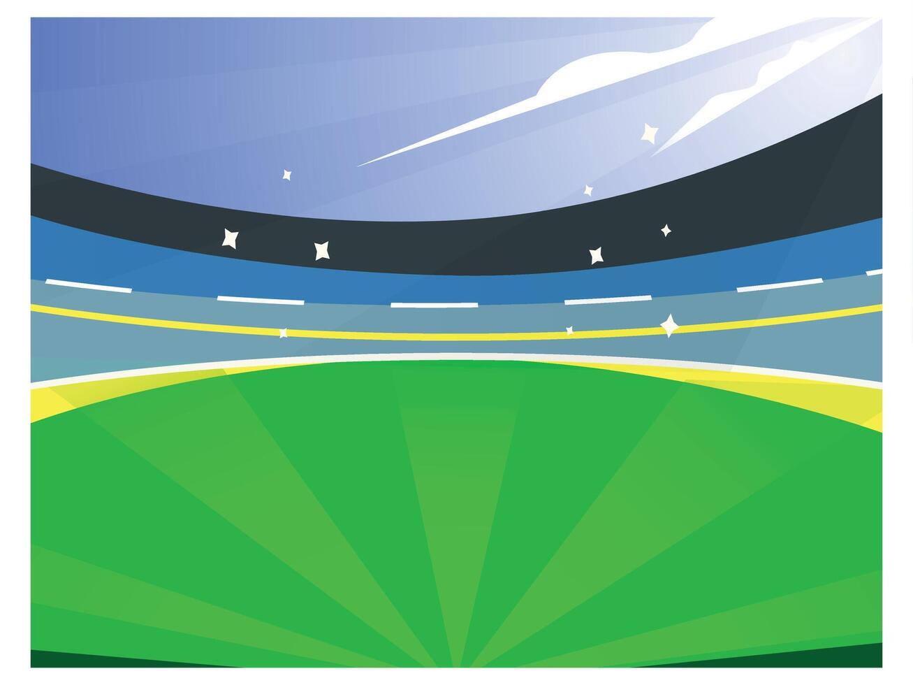 Gradient soccer field background illustration vector