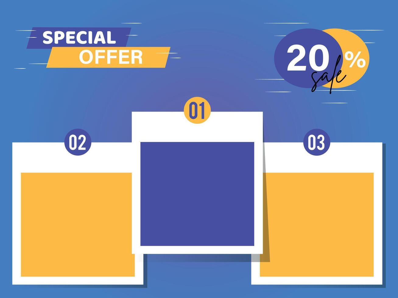 Modern special offer banner colorful collections vector