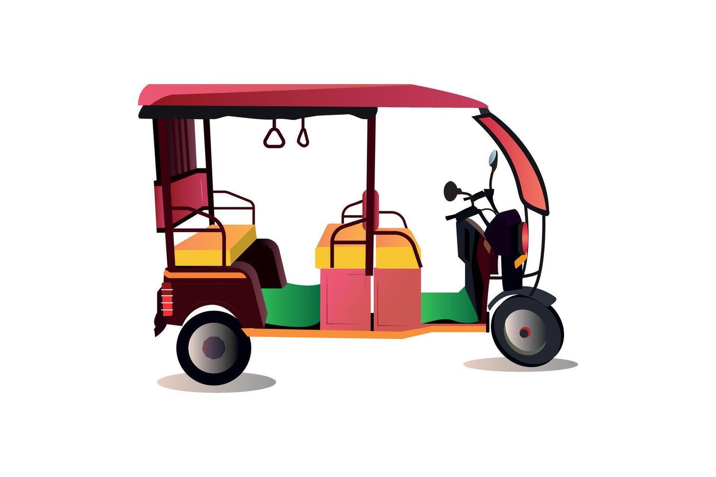 Tuktuk indian rickshaw car vector