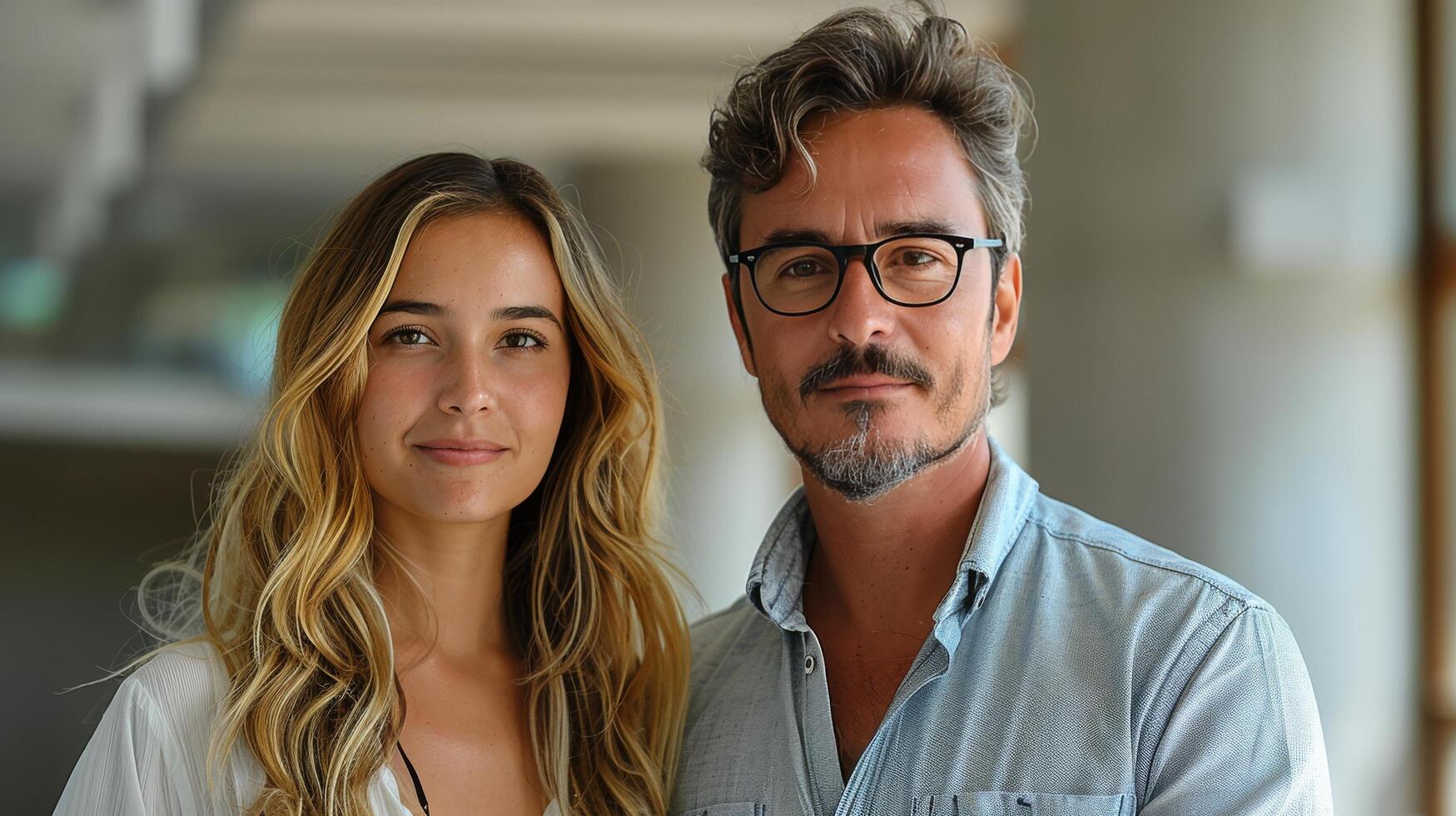 Man and Woman Posing for Picture photo