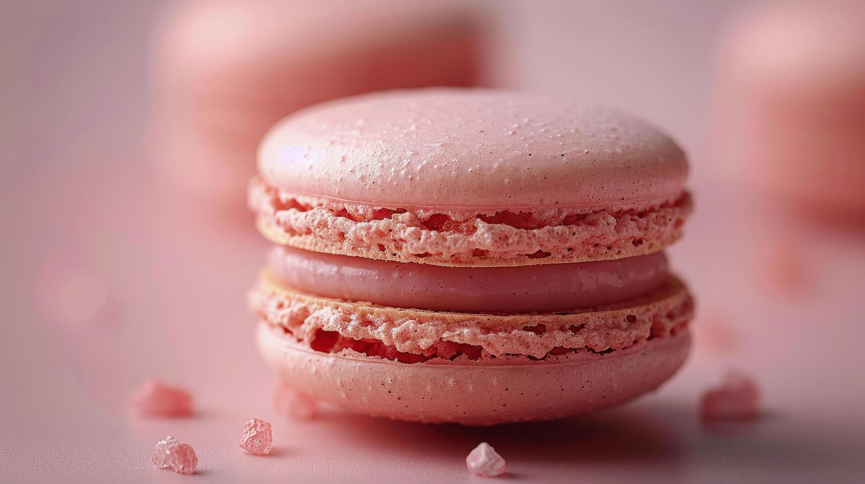 Pink Macaroni Close Up on Pink Surface photo