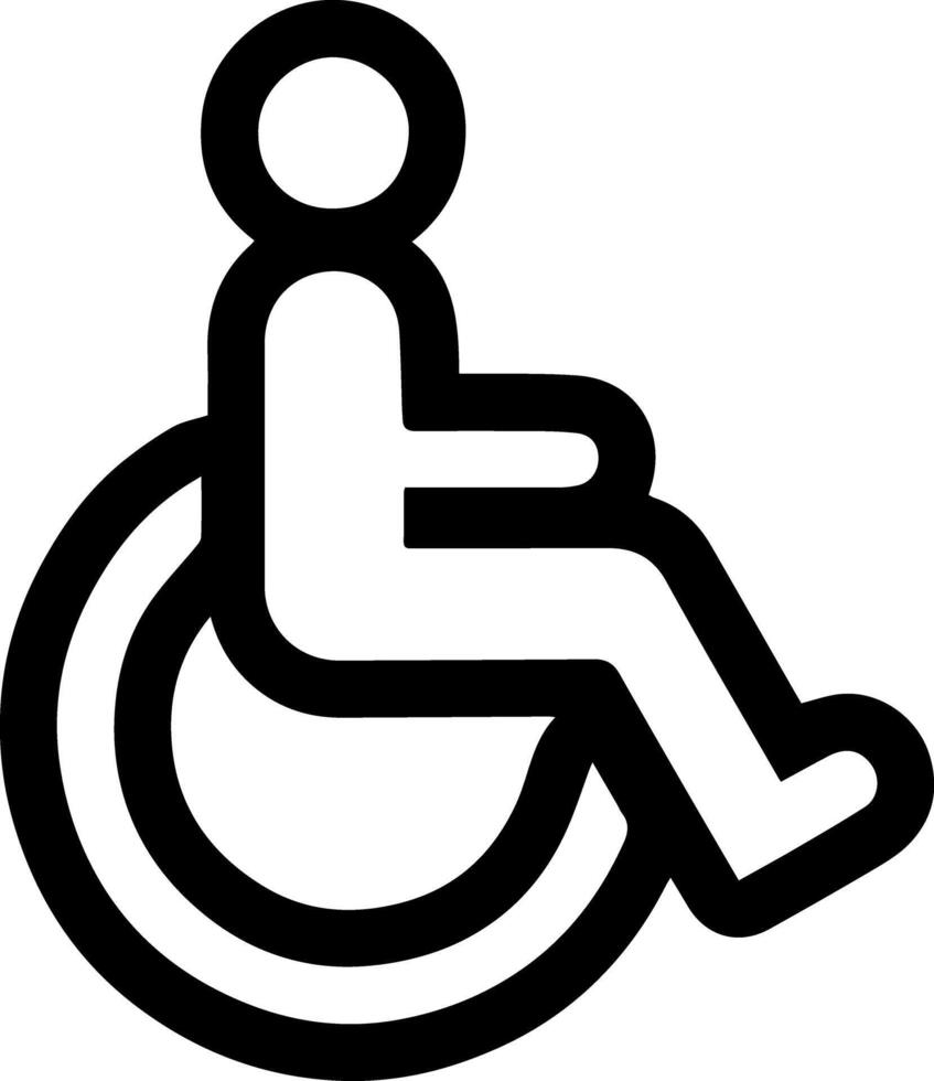 Wheelchair Sign Icon. Mobility Support Aid Sign. Universal Design for Accessibility and Safety. Public Transport Access Symbol. illustration vector