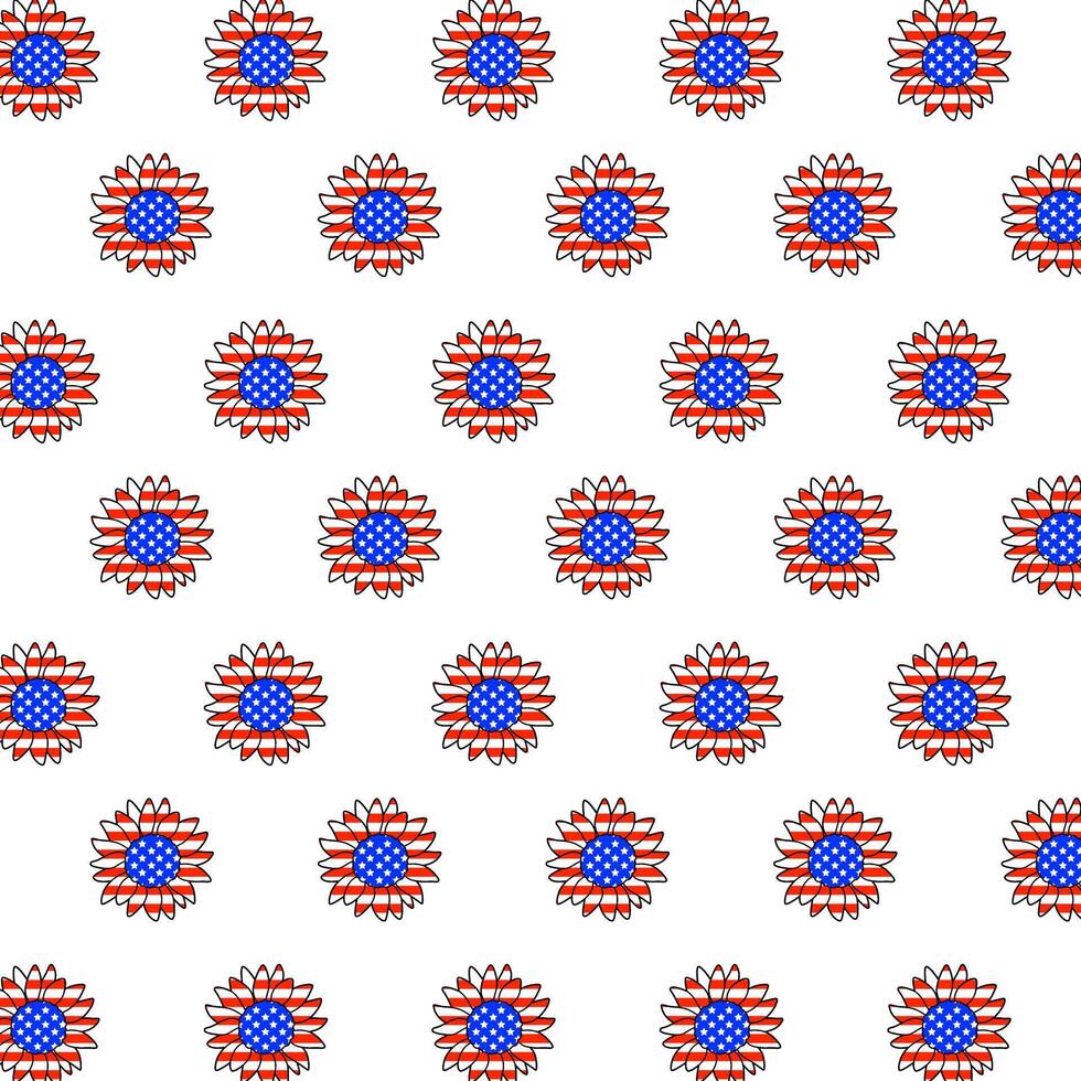 Celebrate Independence Day with a patriotic pattern of American flags symbolizing unity, freedom, and pride vector
