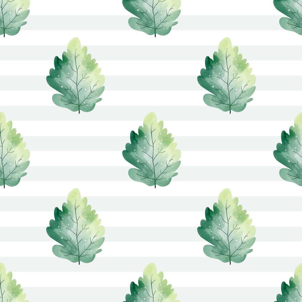Seamless pattern with watercolor trees. Woodland backgrounds. Creative floral texture. vector