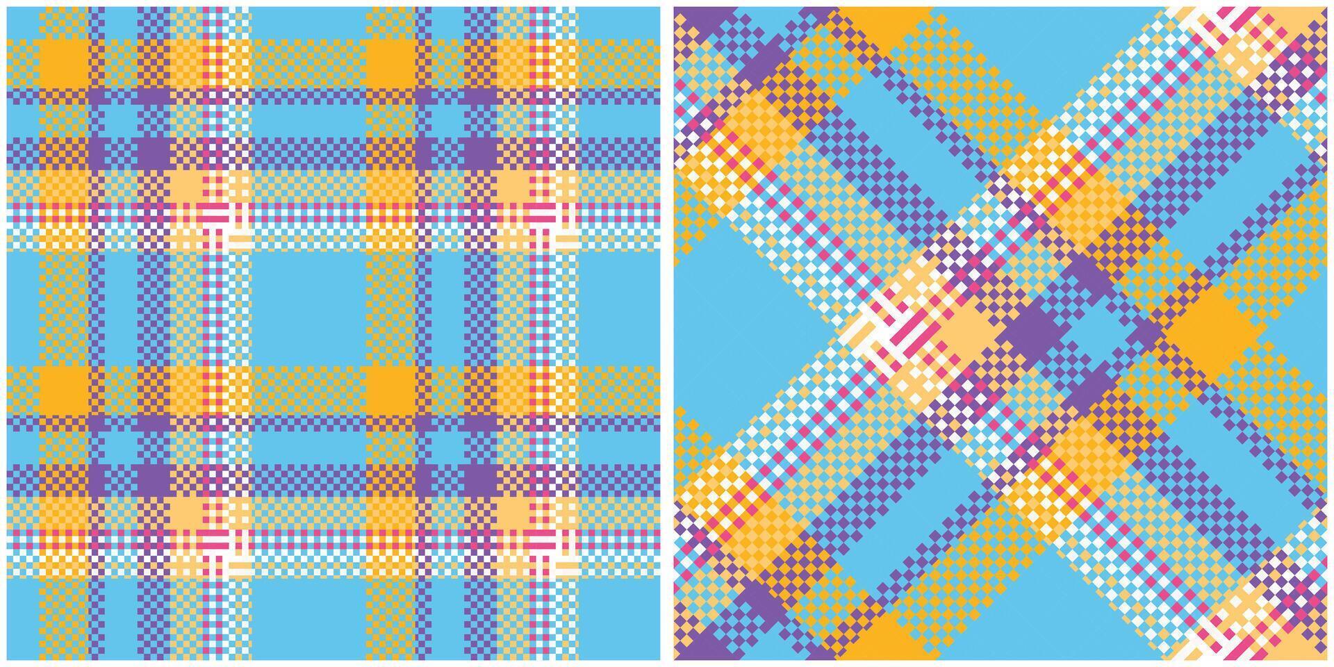 Plaids Pattern Seamless. Classic Plaid Tartan Seamless Tartan Illustration Set for Scarf, Blanket, Other Modern Spring Summer Autumn Winter Holiday Fabric Print. vector