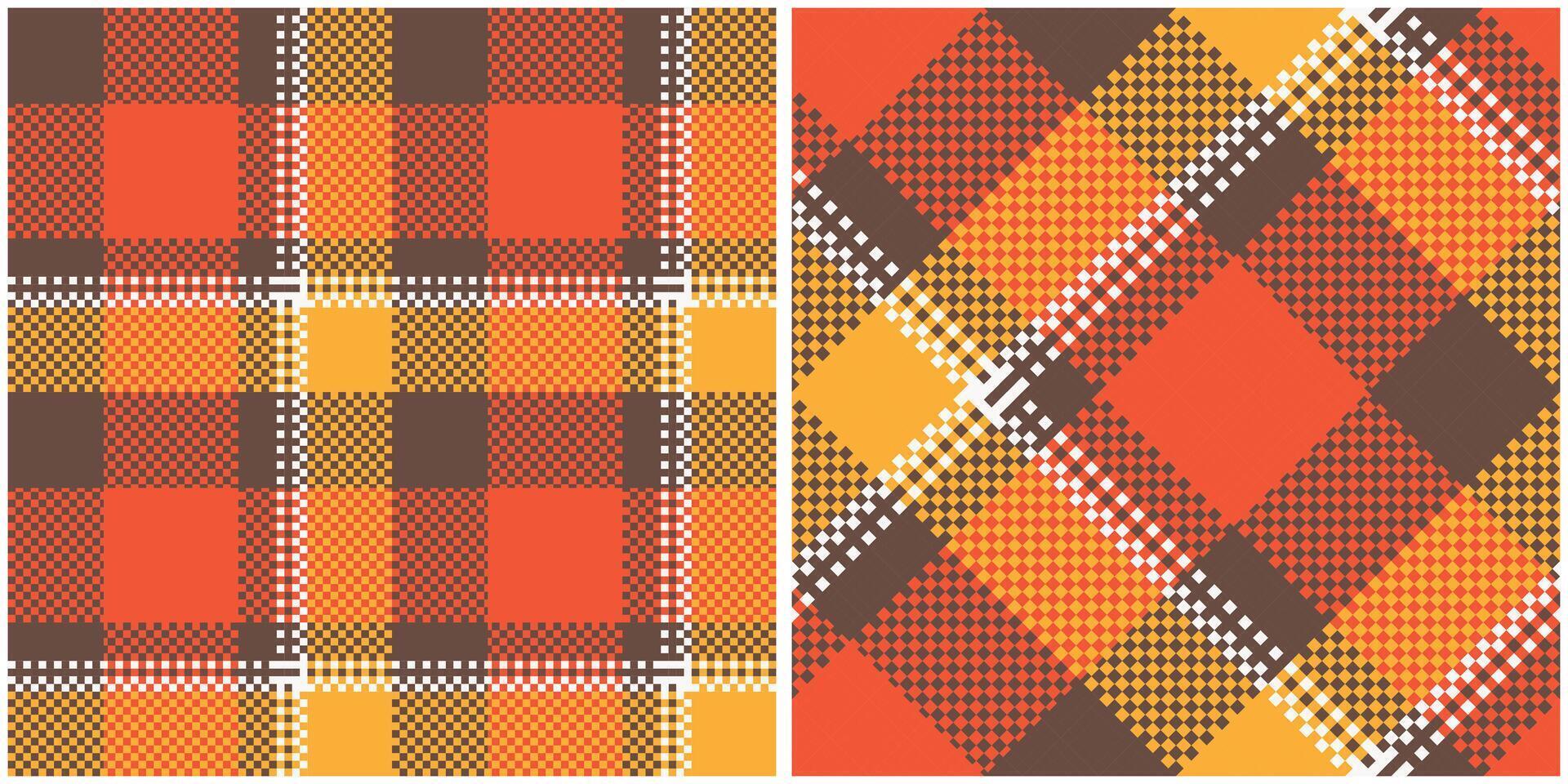 Plaid Pattern Seamless. Checkerboard Pattern Traditional Scottish Woven Fabric. Lumberjack Shirt Flannel Textile. Pattern Tile Swatch Included. vector