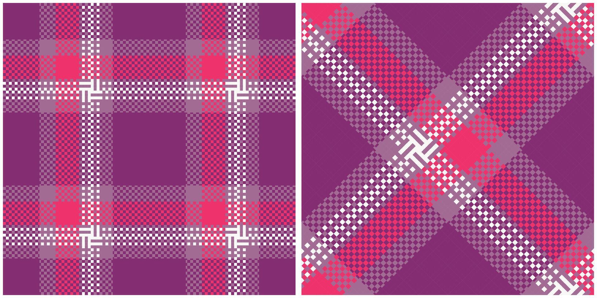 Scottish Tartan Pattern. Checkerboard Pattern Seamless Tartan Illustration Set for Scarf, Blanket, Other Modern Spring Summer Autumn Winter Holiday Fabric Print. vector
