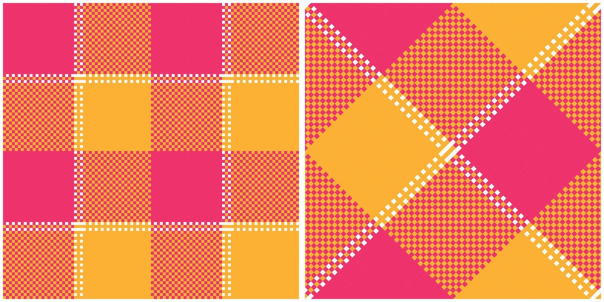 Scottish Tartan Pattern. Gingham Patterns Seamless Tartan Illustration Set for Scarf, Blanket, Other Modern Spring Summer Autumn Winter Holiday Fabric Print. vector