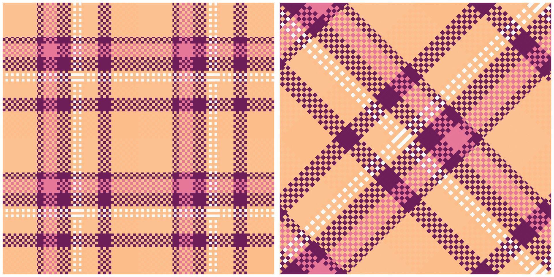 Scottish Tartan Seamless Pattern. Plaids Pattern Seamless Seamless Tartan Illustration Set for Scarf, Blanket, Other Modern Spring Summer Autumn Winter Holiday Fabric Print. vector
