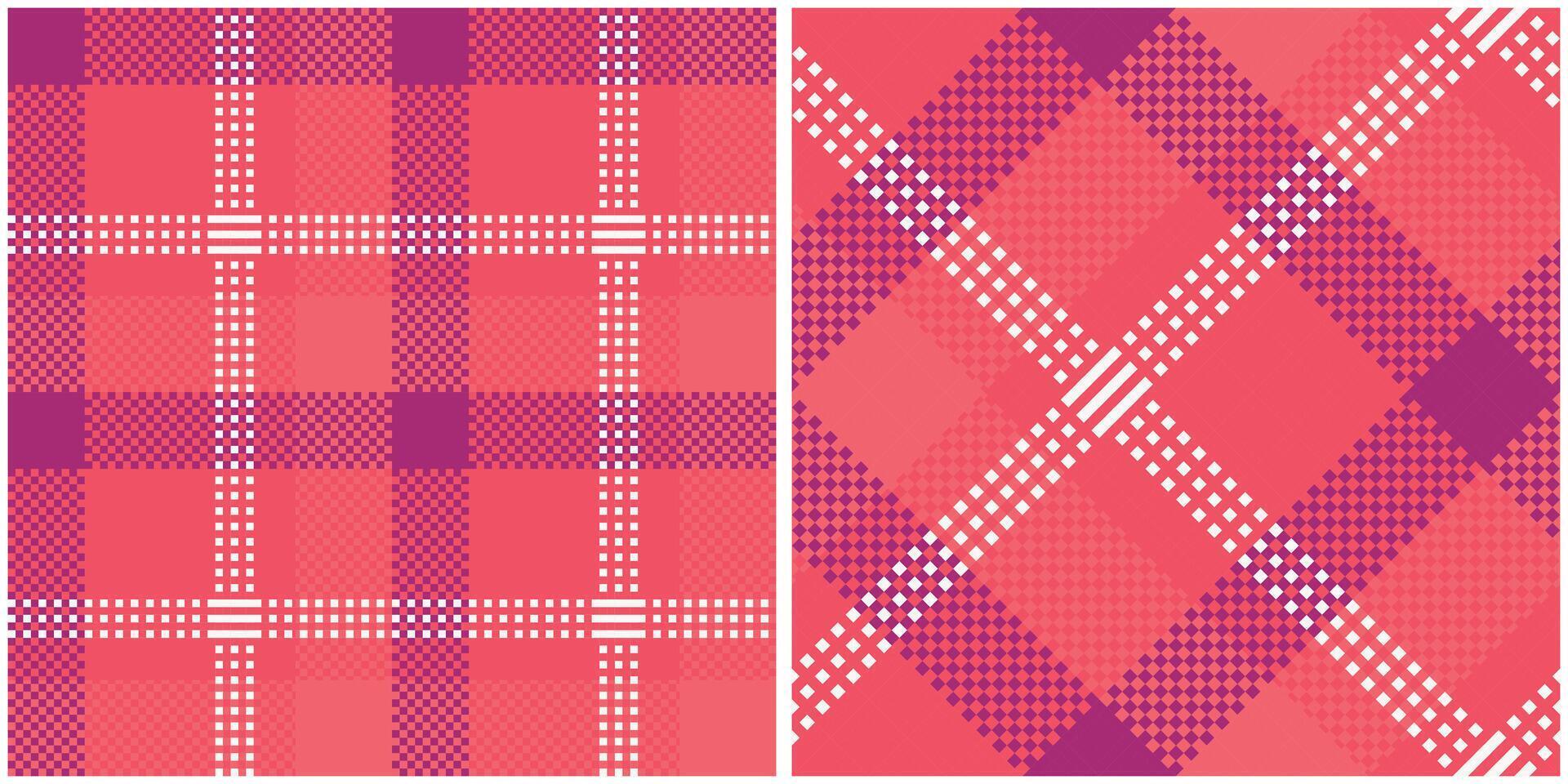 Scottish Tartan Seamless Pattern. Checker Pattern Seamless Tartan Illustration Set for Scarf, Blanket, Other Modern Spring Summer Autumn Winter Holiday Fabric Print. vector
