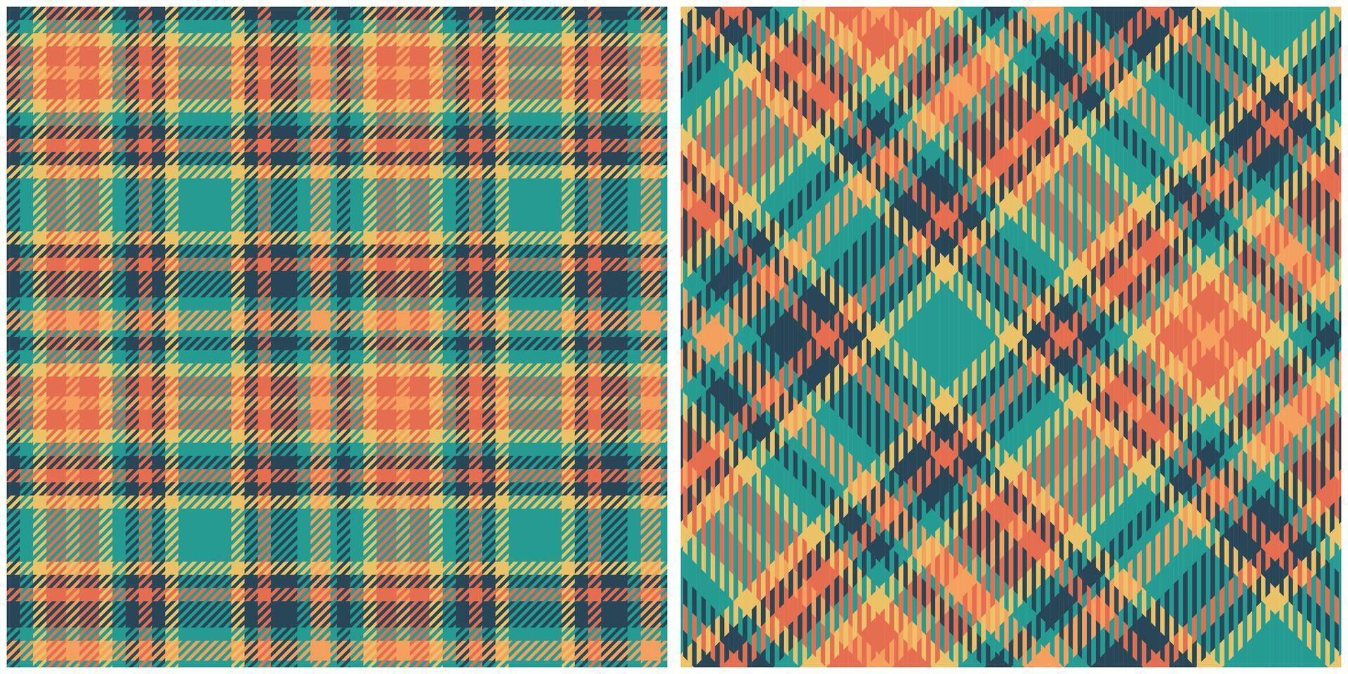 Scottish Tartan Plaid Seamless Pattern, Checkerboard Pattern. Seamless Tartan Illustration Set for Scarf, Blanket, Other Modern Spring Summer Autumn Winter Holiday Fabric Print. vector