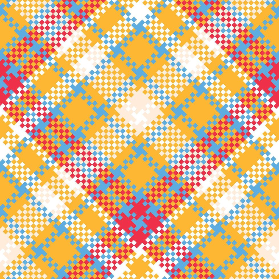 Plaid Patterns Seamless. Checkerboard Pattern Template for Design Ornament. Seamless Fabric Texture. vector