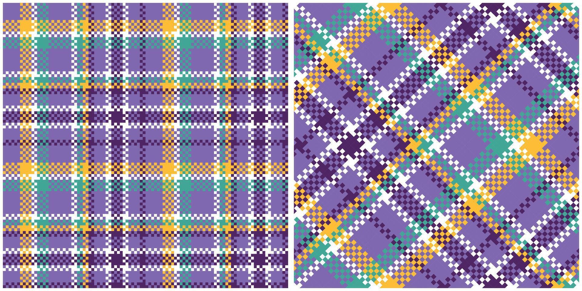 Tartan Pattern Seamless. Sweet Checkerboard Pattern Seamless Tartan Illustration Set for Scarf, Blanket, Other Modern Spring Summer Autumn Winter Holiday Fabric Print. vector