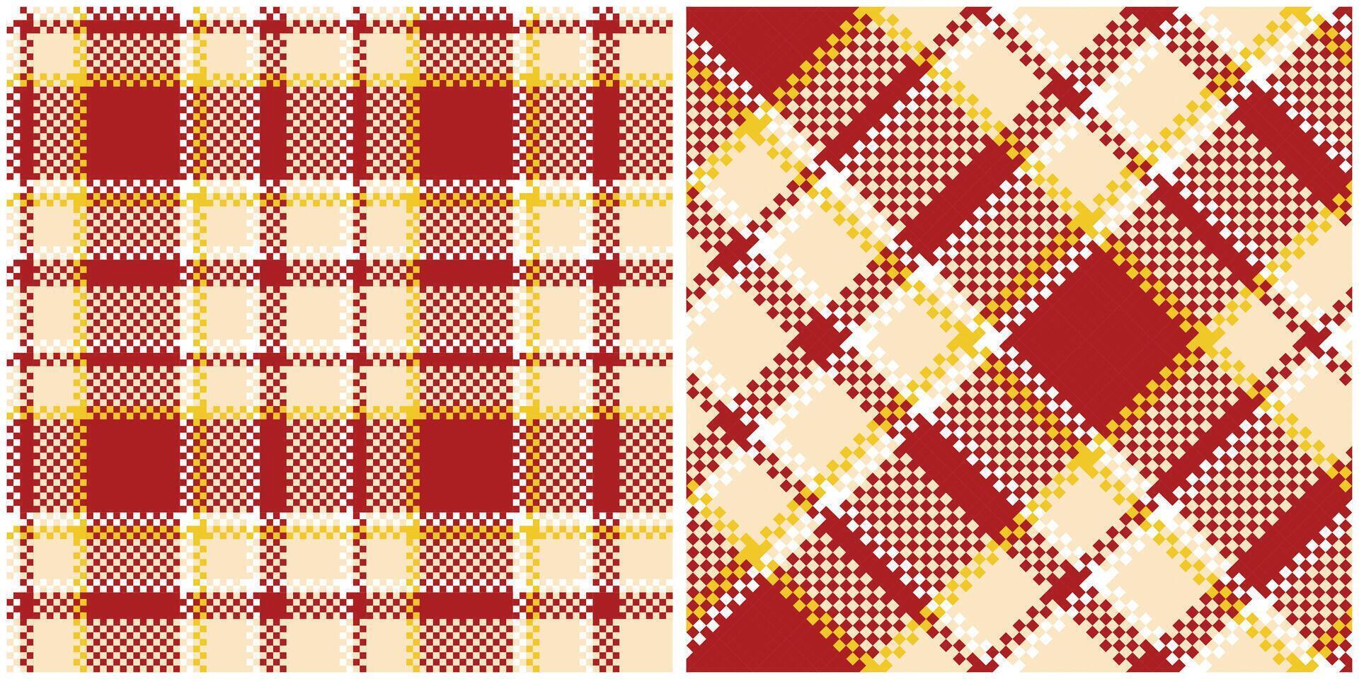 Tartan Pattern Seamless. Pastel Classic Plaid Tartan Seamless Tartan Illustration Set for Scarf, Blanket, Other Modern Spring Summer Autumn Winter Holiday Fabric Print. vector