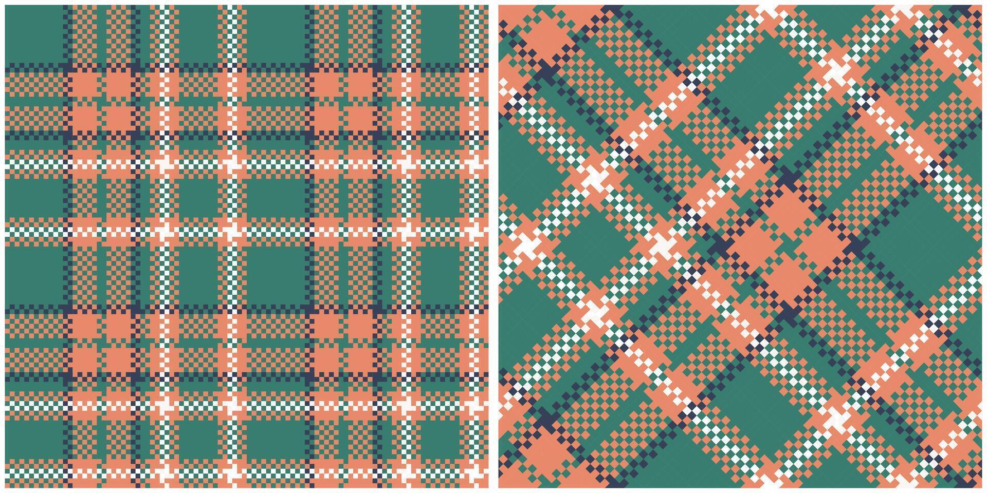 Tartan Seamless Pattern. Sweet Checkerboard Pattern Seamless Tartan Illustration Set for Scarf, Blanket, Other Modern Spring Summer Autumn Winter Holiday Fabric Print. vector