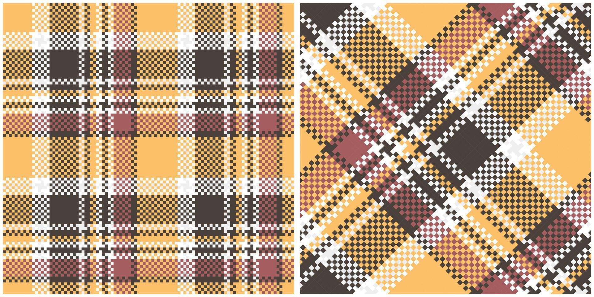 Plaid Pattern Seamless. Classic Scottish Tartan Design. Traditional Scottish Woven Fabric. Lumberjack Shirt Flannel Textile. Pattern Tile Swatch Included. vector