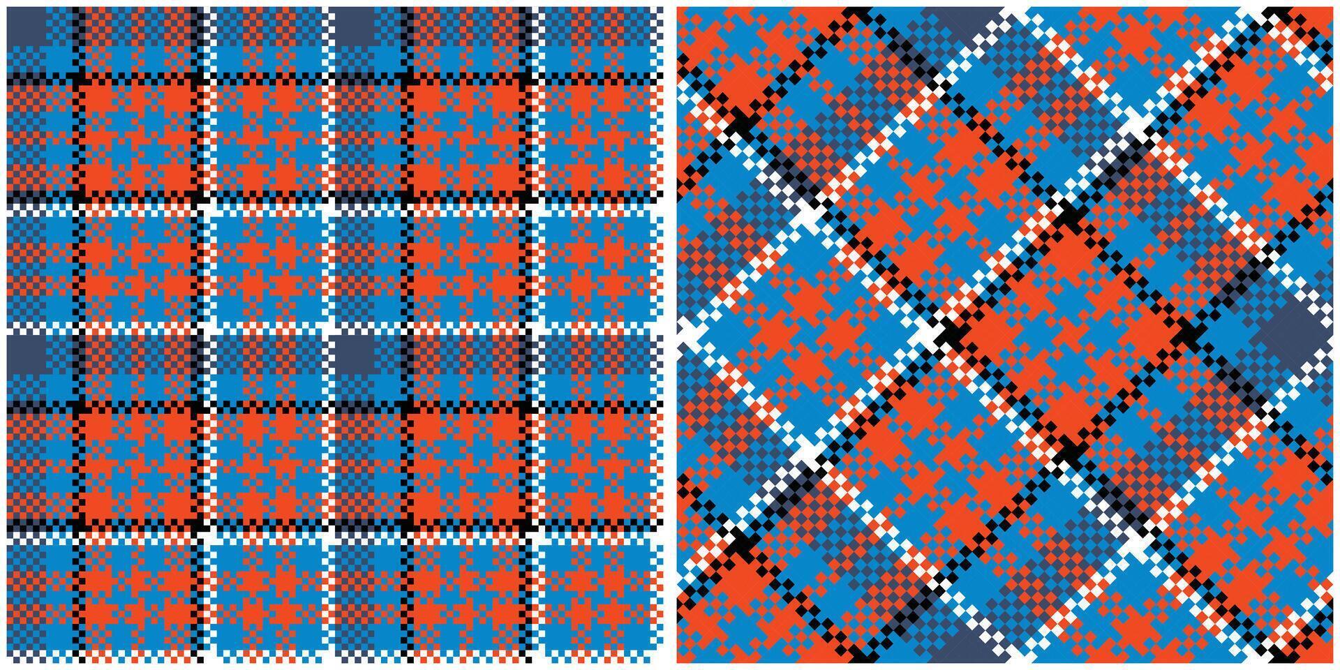 Scottish Tartan Seamless Pattern. Plaid Pattern Seamless Seamless Tartan Illustration Set for Scarf, Blanket, Other Modern Spring Summer Autumn Winter Holiday Fabric Print. vector