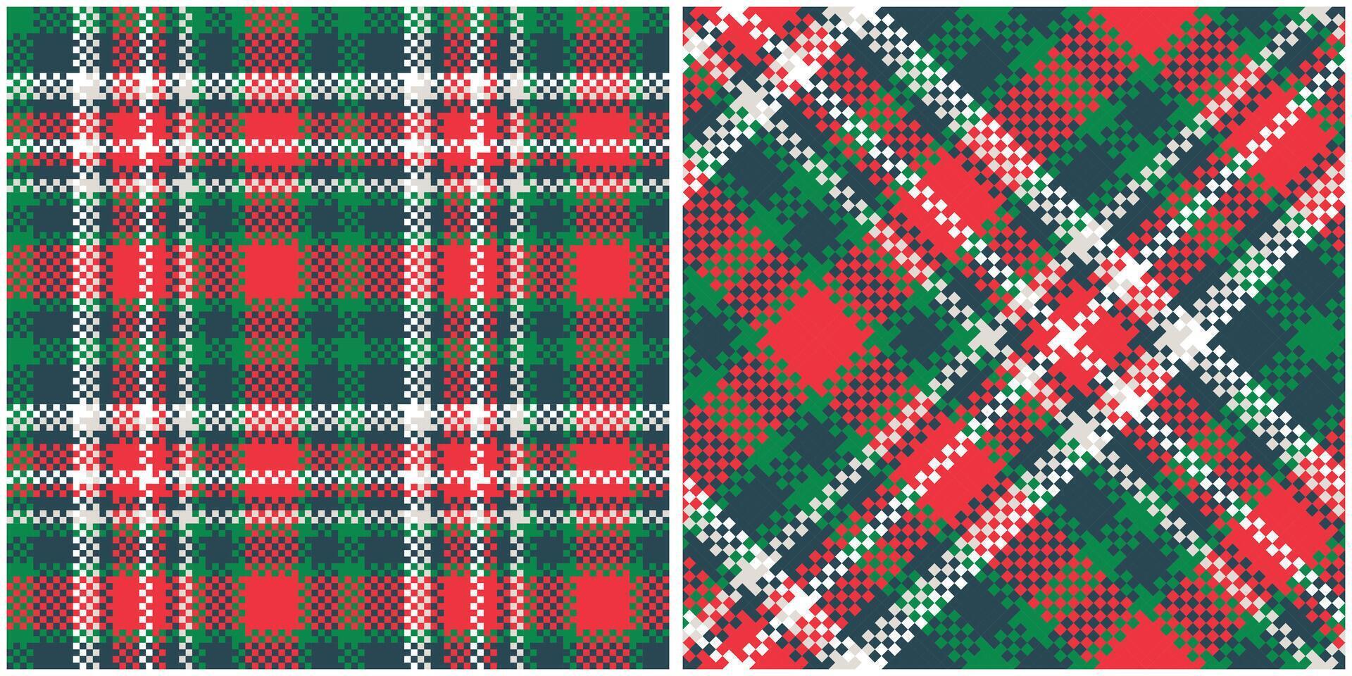 Tartan Plaid Seamless Pattern. Checker Pattern. Seamless Tartan Illustration Set for Scarf, Blanket, Other Modern Spring Summer Autumn Winter Holiday Fabric Print. vector