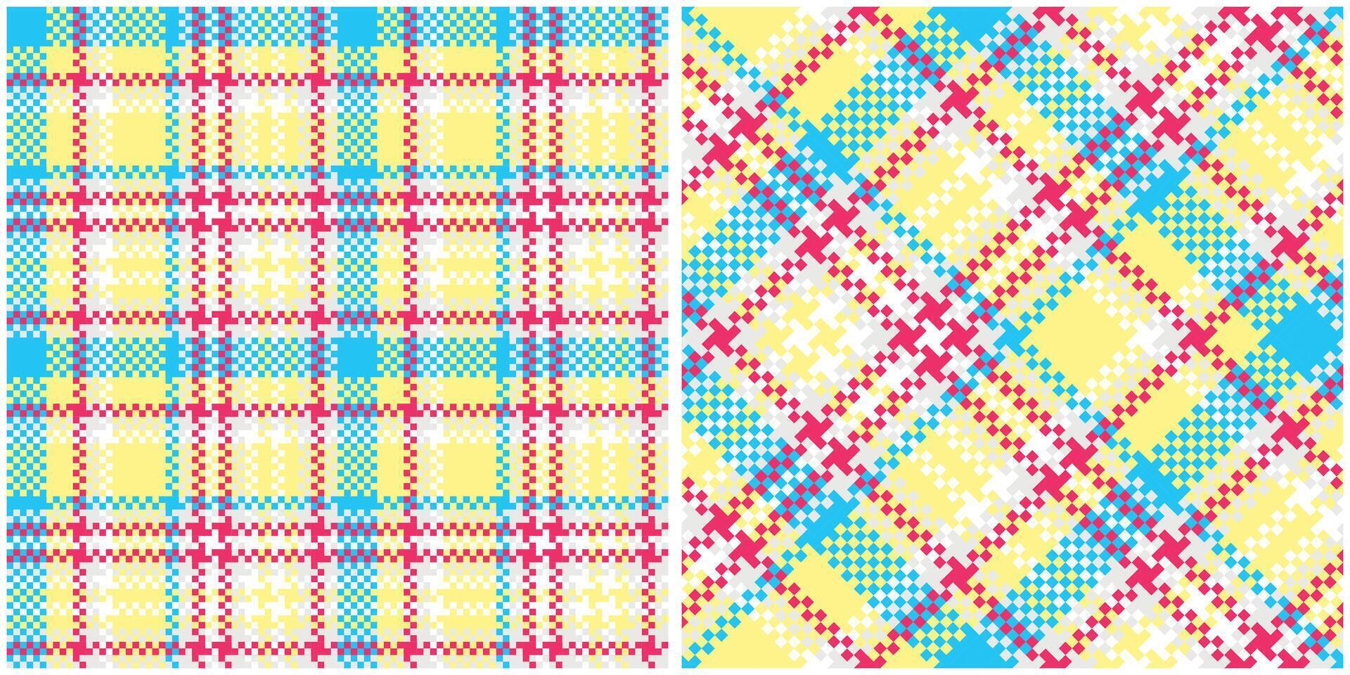 Tartan Plaid Seamless Pattern. Scottish Plaid, Seamless Tartan Illustration Set for Scarf, Blanket, Other Modern Spring Summer Autumn Winter Holiday Fabric Print. vector