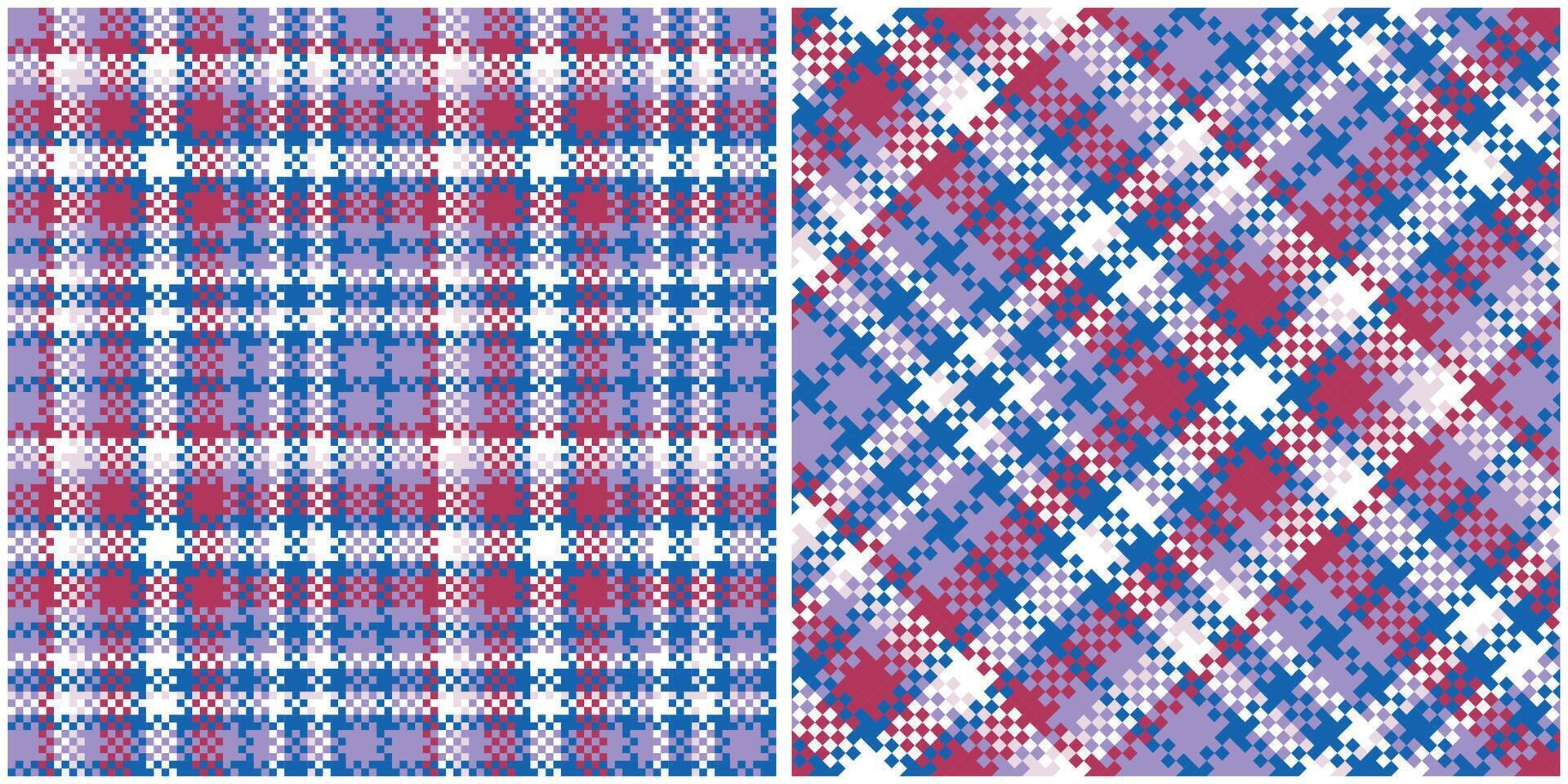 Tartan Plaid Seamless Pattern. Gingham Patterns. Seamless Tartan Illustration Set for Scarf, Blanket, Other Modern Spring Summer Autumn Winter Holiday Fabric Print. vector