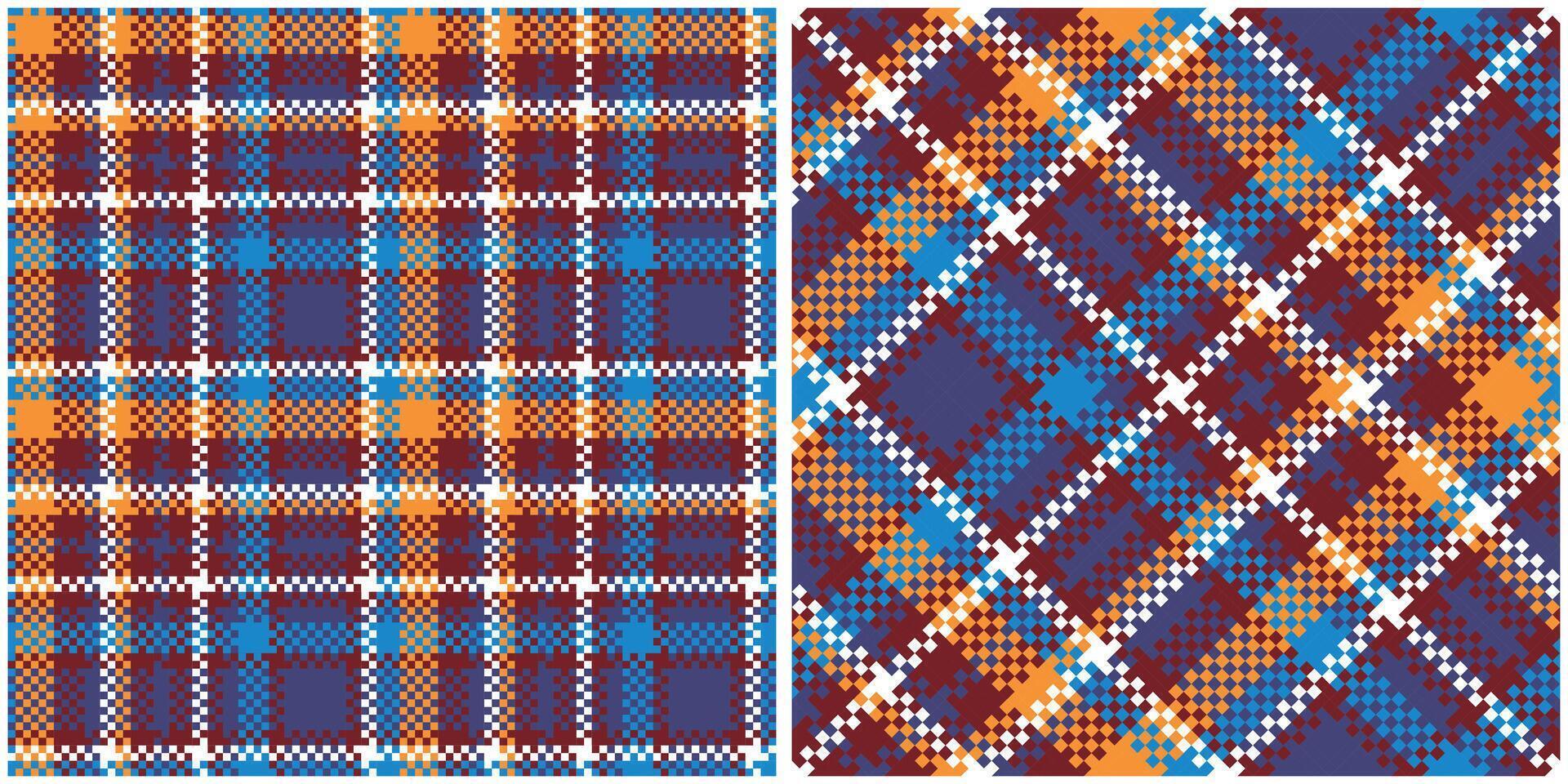 Tartan Plaid Pattern Seamless. Scottish Tartan Seamless Pattern. Seamless Tartan Illustration Set for Scarf, Blanket, Other Modern Spring Summer Autumn Winter Holiday Fabric Print. vector