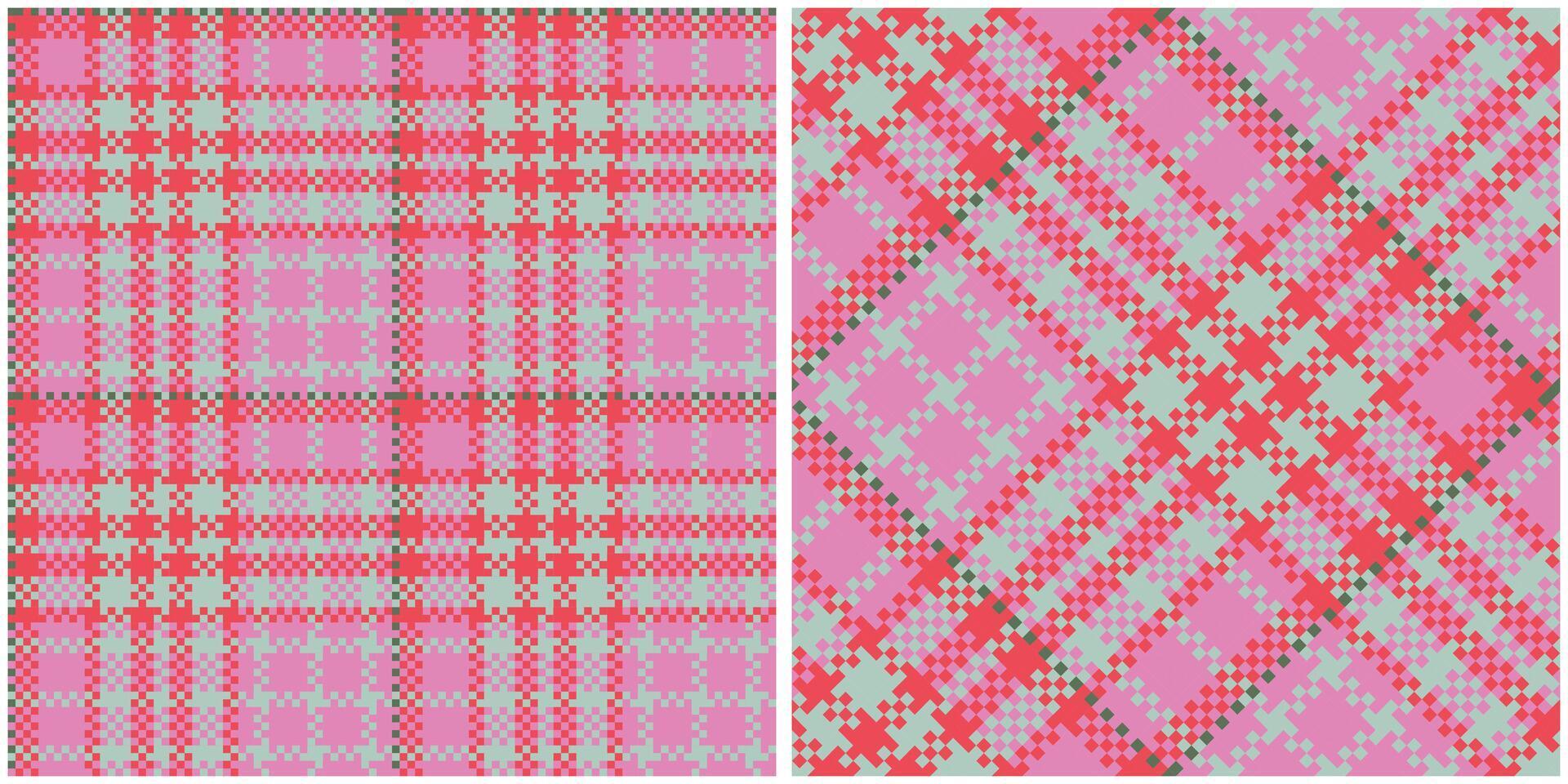 Tartan Plaid Pattern Seamless. Checkerboard Pattern. Seamless Tartan Illustration Set for Scarf, Blanket, Other Modern Spring Summer Autumn Winter Holiday Fabric Print. vector