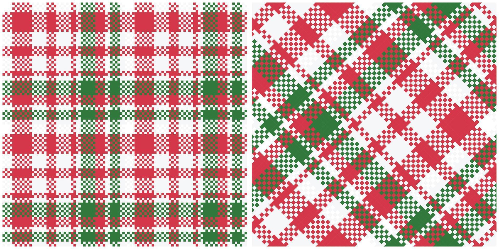 Scottish Tartan Plaid Seamless Pattern, Checker Pattern. Seamless Tartan Illustration Set for Scarf, Blanket, Other Modern Spring Summer Autumn Winter Holiday Fabric Print. vector