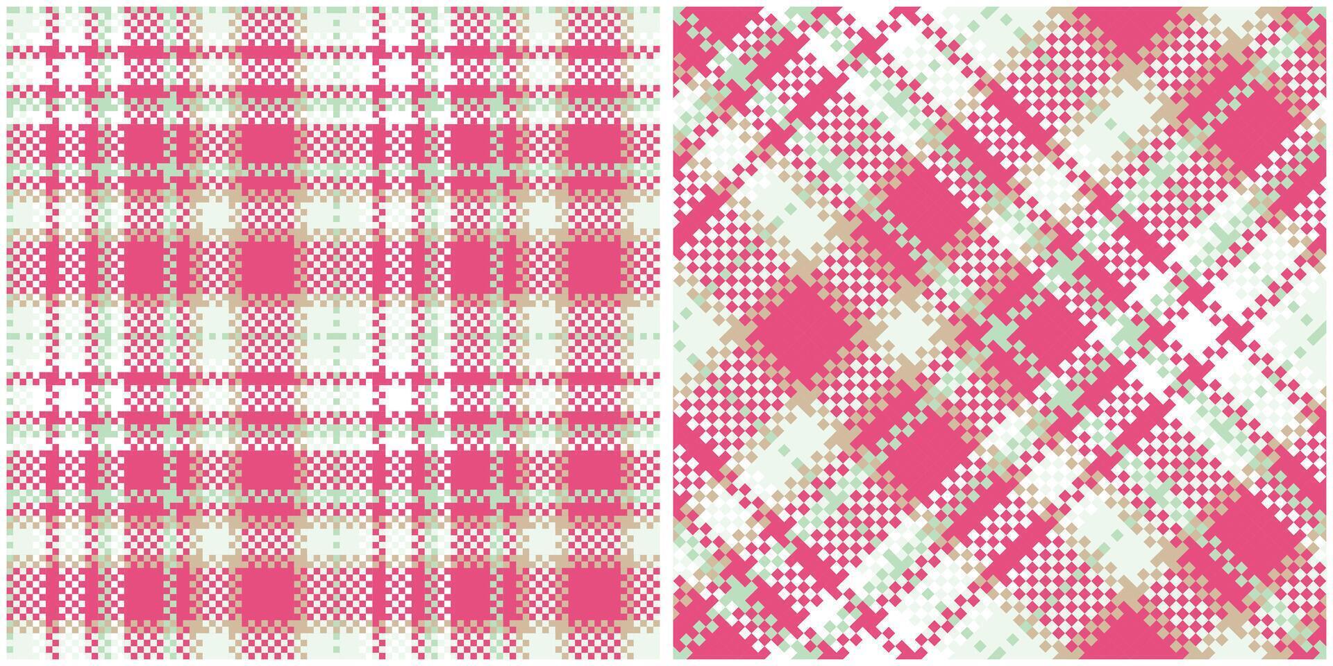 Scottish Tartan Plaid Seamless Pattern, Checkerboard Pattern. Traditional Scottish Woven Fabric. Lumberjack Shirt Flannel Textile. Pattern Tile Swatch Included. vector