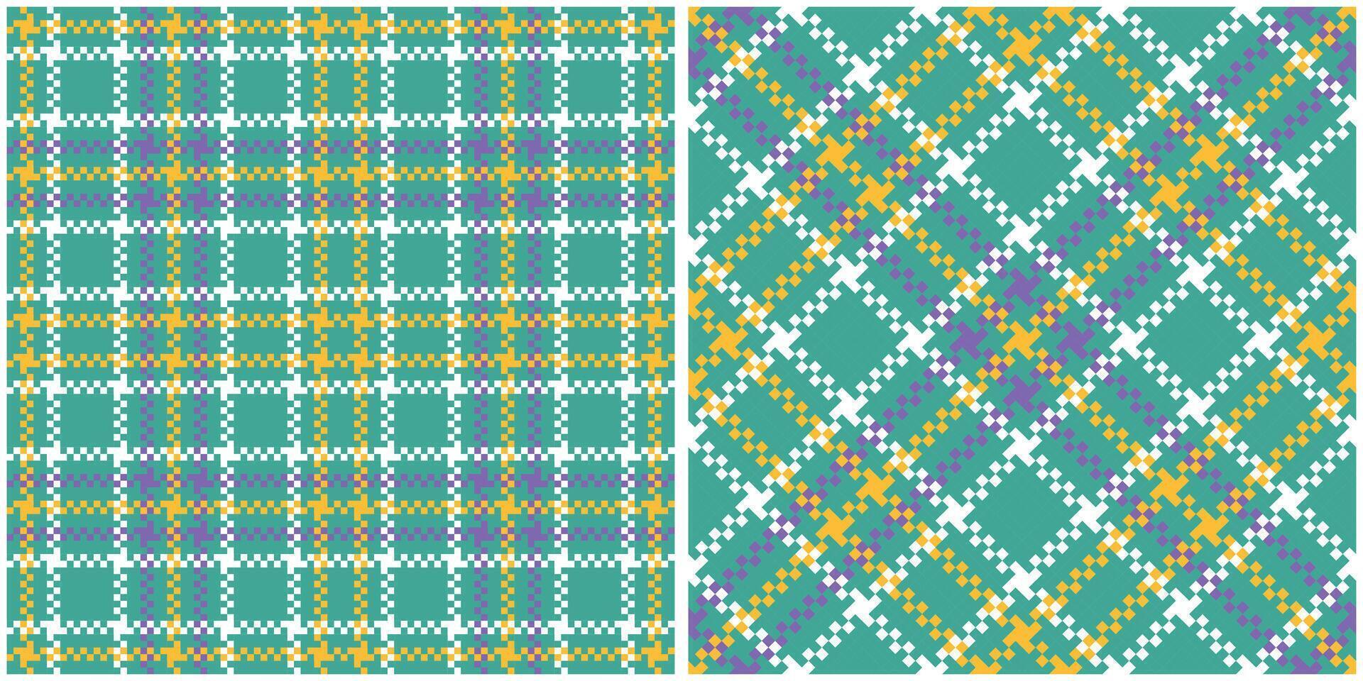 Tartan Pattern Seamless. Sweet Checkerboard Pattern Seamless Tartan Illustration Set for Scarf, Blanket, Other Modern Spring Summer Autumn Winter Holiday Fabric Print. vector