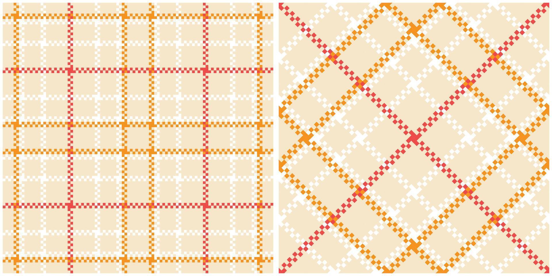Tartan Seamless Pattern. Sweet Pastel Plaid Patterns Seamless Tartan Illustration Set for Scarf, Blanket, Other Modern Spring Summer Autumn Winter Holiday Fabric Print. vector