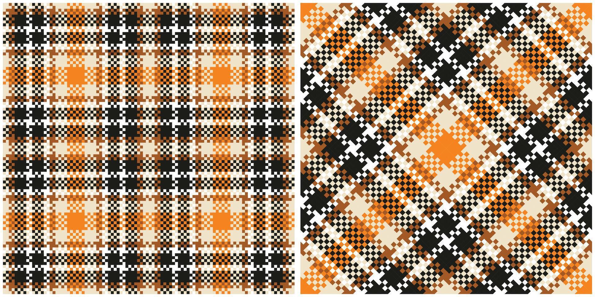 Tartan Seamless Pattern. Scottish Plaid, Seamless Tartan Illustration Set for Scarf, Blanket, Other Modern Spring Summer Autumn Winter Holiday Fabric Print. vector