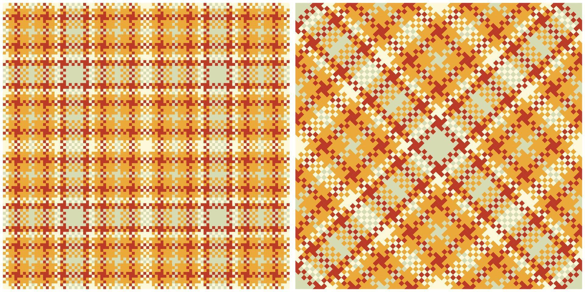 Tartan Seamless Pattern. Traditional Scottish Checkered Background. Seamless Tartan Illustration Set for Scarf, Blanket, Other Modern Spring Summer Autumn Winter Holiday Fabric Print. vector
