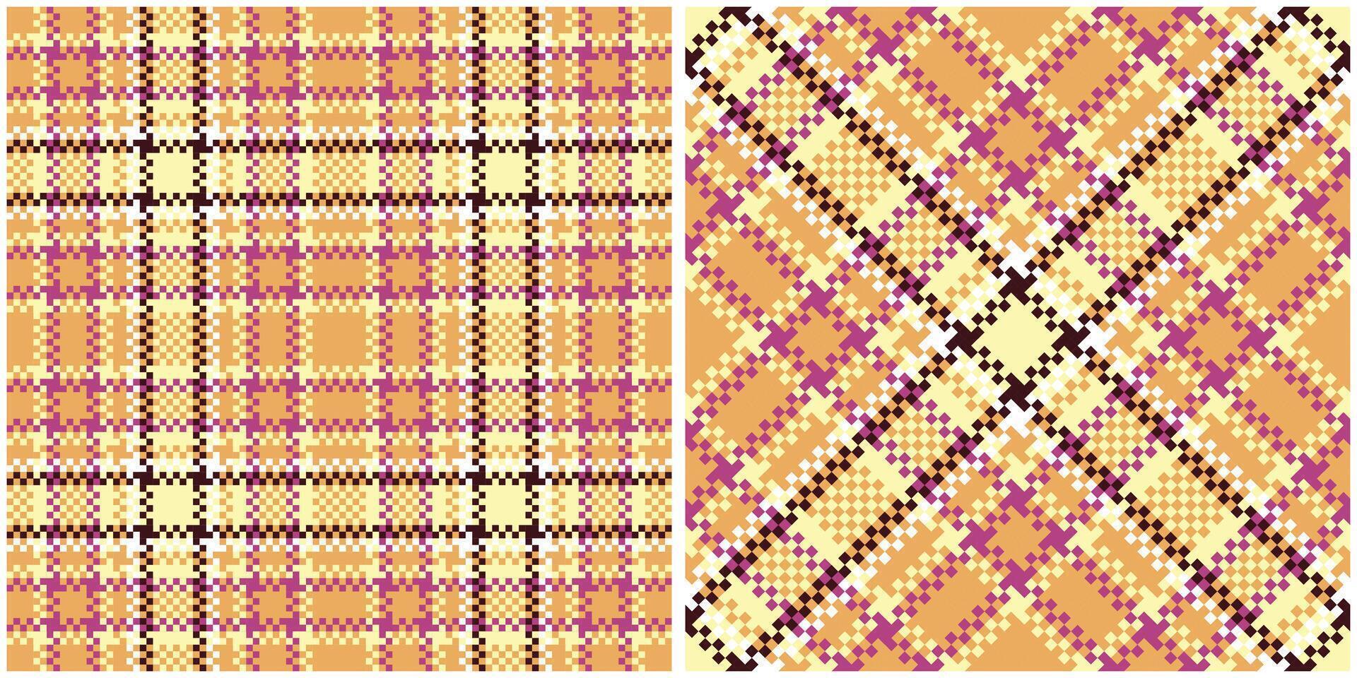 Plaid Patterns Seamless. Checker Pattern Traditional Scottish Woven Fabric. Lumberjack Shirt Flannel Textile. Pattern Tile Swatch Included. vector