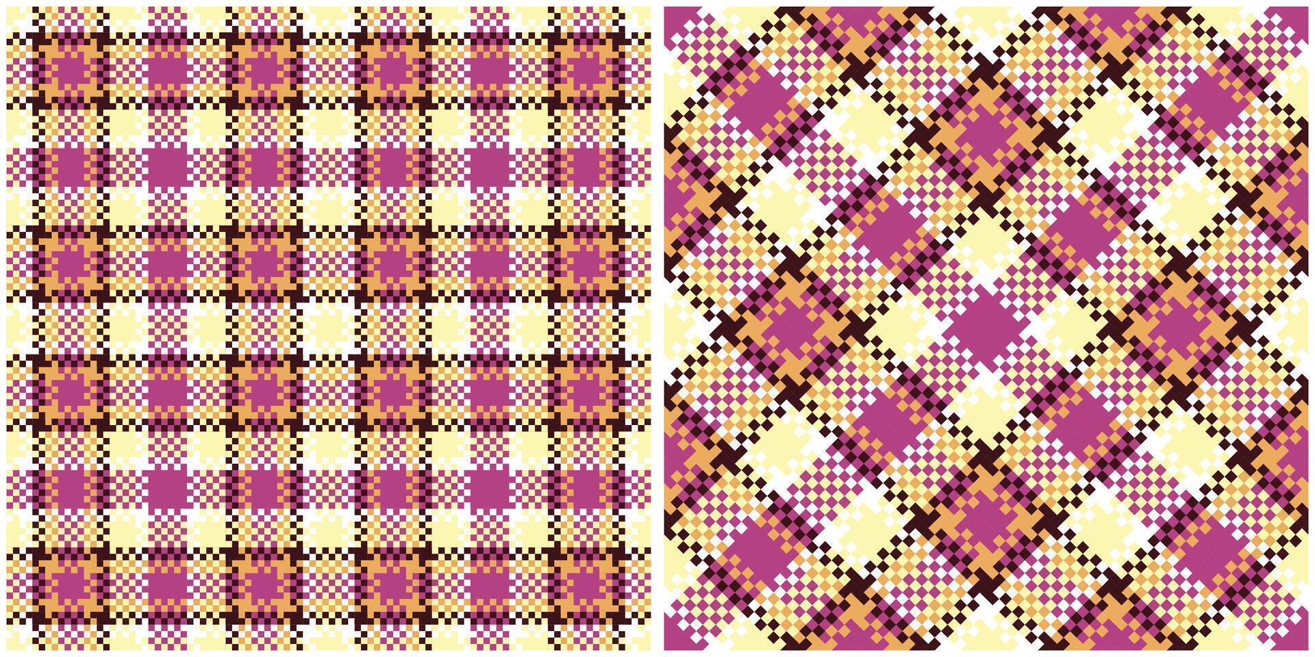 Plaid Pattern Seamless. Abstract Check Plaid Pattern Seamless. Tartan Illustration Set for Scarf, Blanket, Other Modern Spring Summer Autumn Winter Holiday Fabric Print. vector