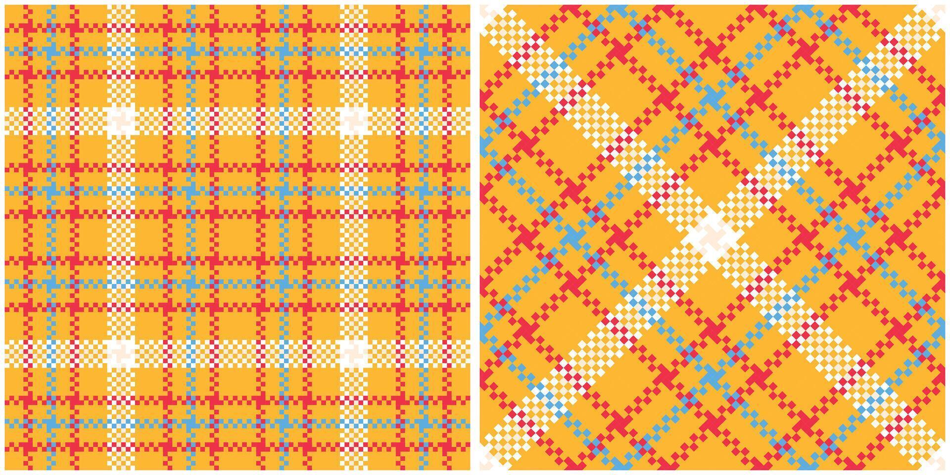 Plaid Patterns Seamless. Checkerboard Pattern Seamless Tartan Illustration Set for Scarf, Blanket, Other Modern Spring Summer Autumn Winter Holiday Fabric Print. vector