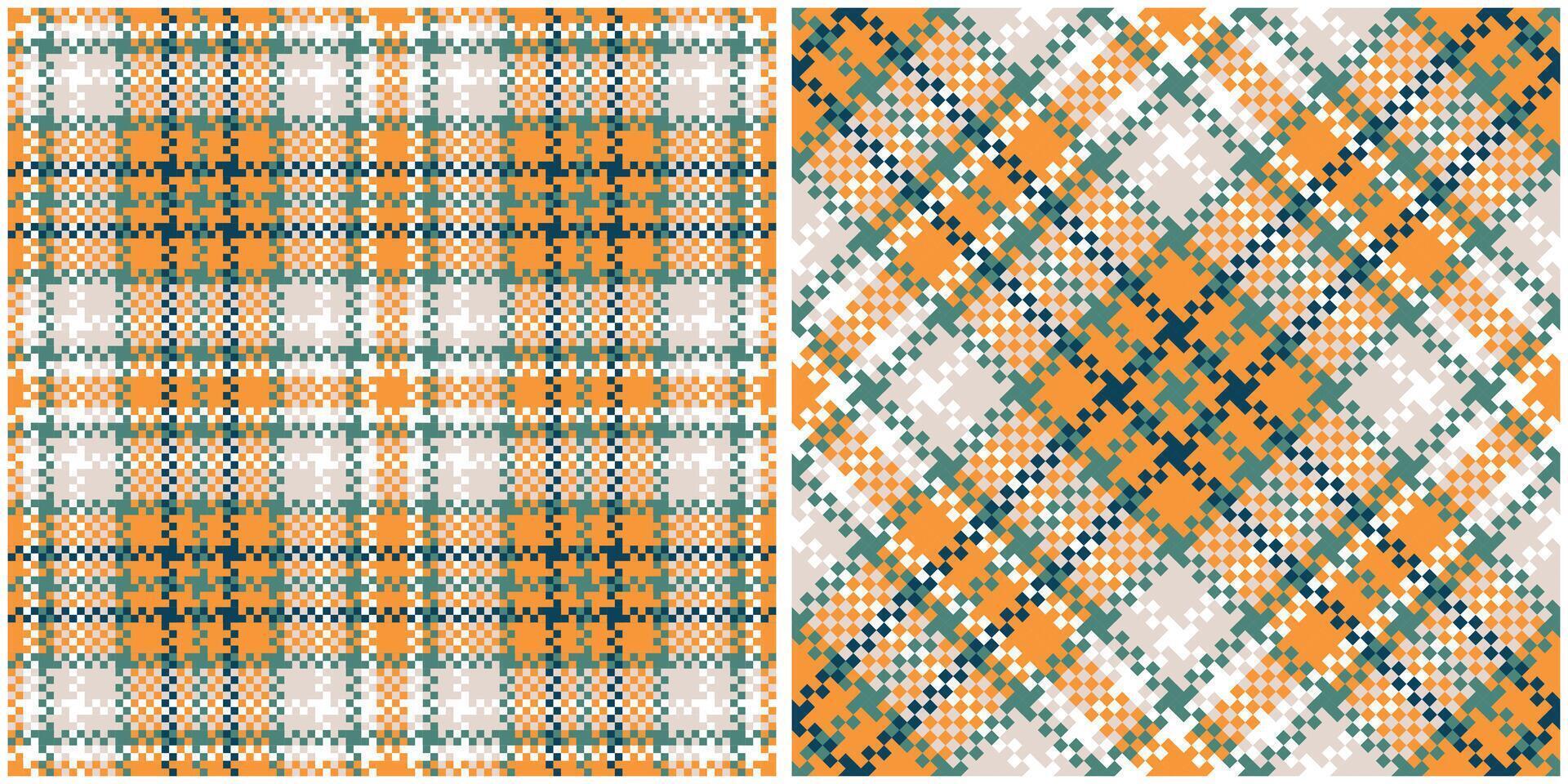 Scottish Tartan Pattern. Abstract Check Plaid Pattern Seamless Tartan Illustration Set for Scarf, Blanket, Other Modern Spring Summer Autumn Winter Holiday Fabric Print. vector