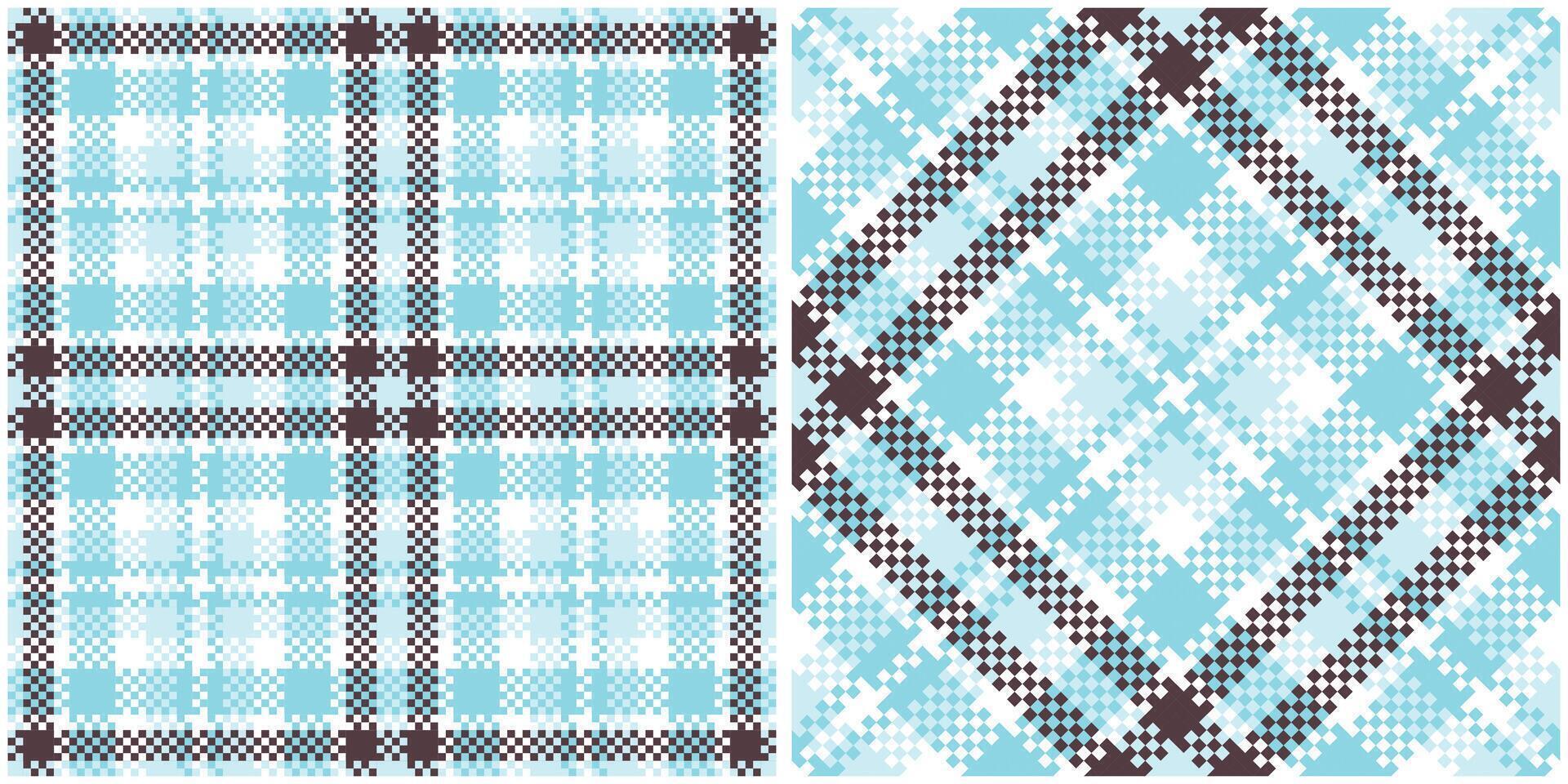 Scottish Tartan Seamless Pattern. Checker Pattern Seamless Tartan Illustration Set for Scarf, Blanket, Other Modern Spring Summer Autumn Winter Holiday Fabric Print. vector