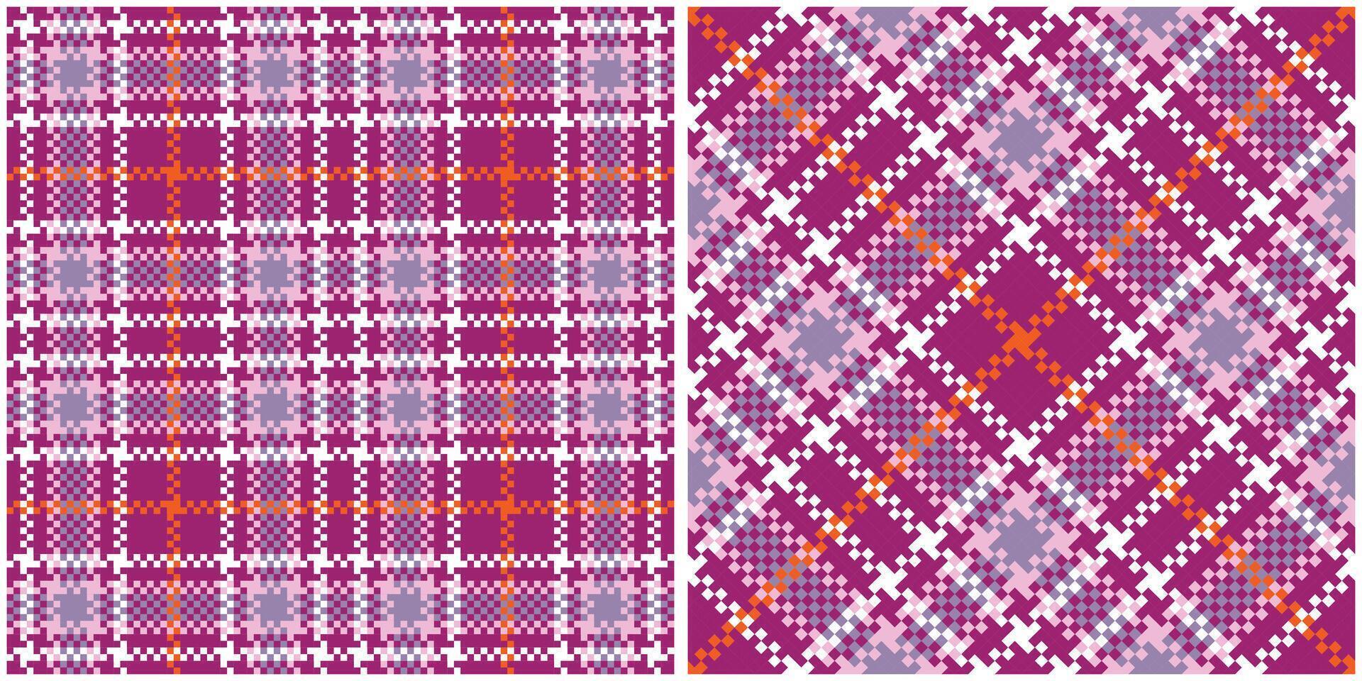 Scottish Tartan Seamless Pattern. Tartan Seamless Pattern Seamless Tartan Illustration Set for Scarf, Blanket, Other Modern Spring Summer Autumn Winter Holiday Fabric Print. vector