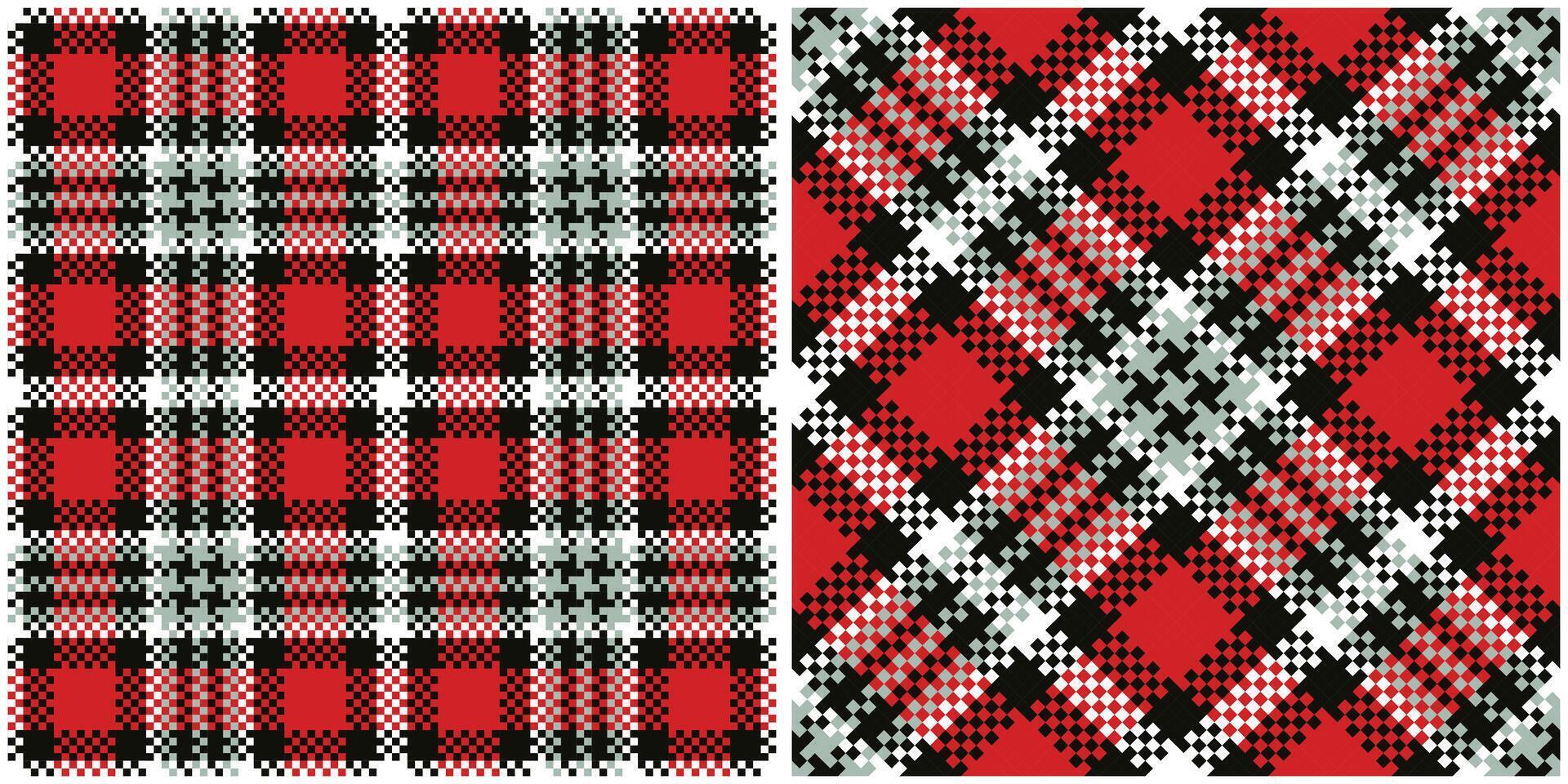 Scottish Tartan Seamless Pattern. Gingham Patterns Seamless Tartan Illustration Set for Scarf, Blanket, Other Modern Spring Summer Autumn Winter Holiday Fabric Print. vector