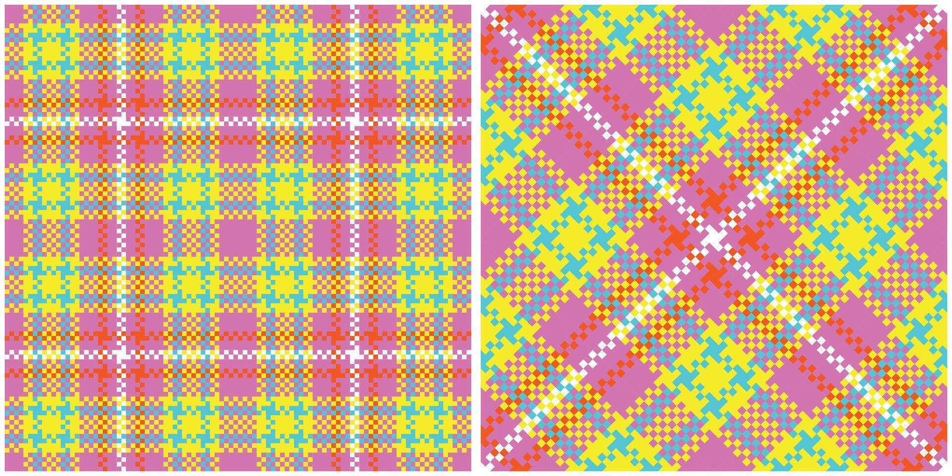 Scottish Tartan Seamless Pattern. Classic Scottish Tartan Design. Seamless Tartan Illustration Set for Scarf, Blanket, Other Modern Spring Summer Autumn Winter Holiday Fabric Print. vector