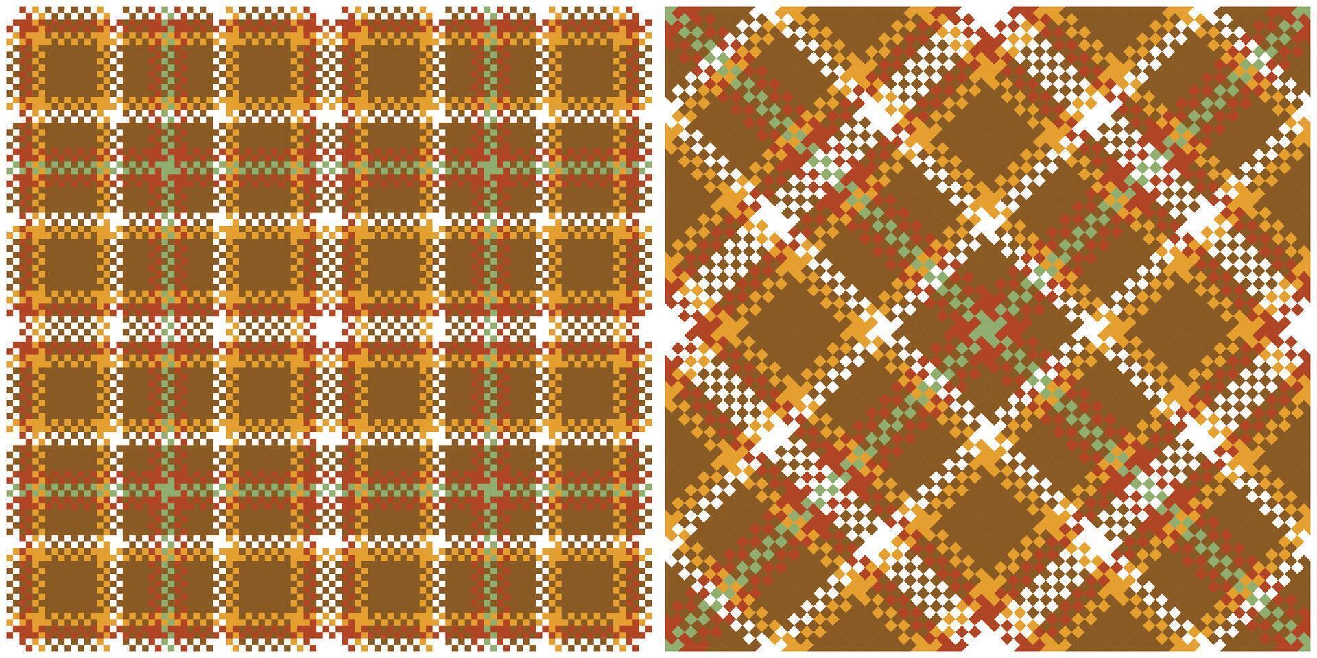 Classic Scottish Tartan Design. Plaid Patterns Seamless. Seamless Tartan Illustration Set for Scarf, Blanket, Other Modern Spring Summer Autumn Winter Holiday Fabric Print. vector