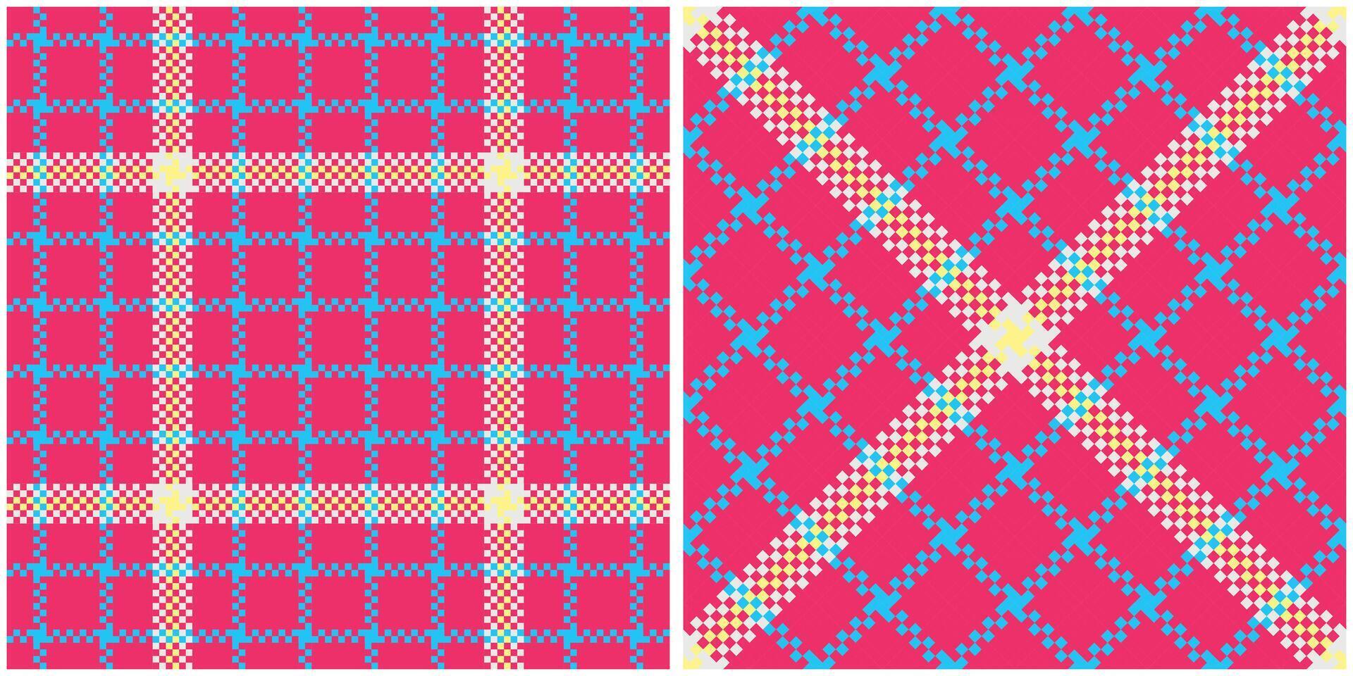 Tartan Plaid Seamless Pattern. Scottish Plaid, Seamless Tartan Illustration Set for Scarf, Blanket, Other Modern Spring Summer Autumn Winter Holiday Fabric Print. vector