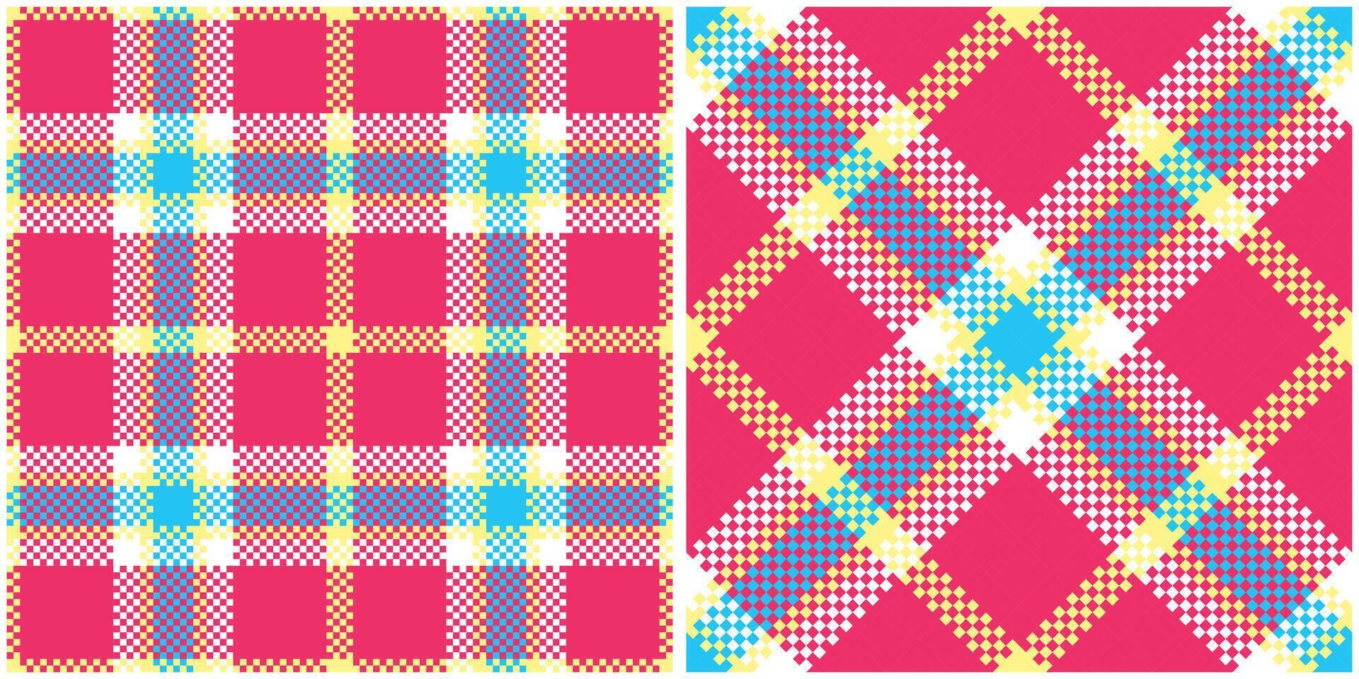 Tartan Plaid Seamless Pattern. Traditional Scottish Checkered Background. Seamless Tartan Illustration Set for Scarf, Blanket, Other Modern Spring Summer Autumn Winter Holiday Fabric Print. vector