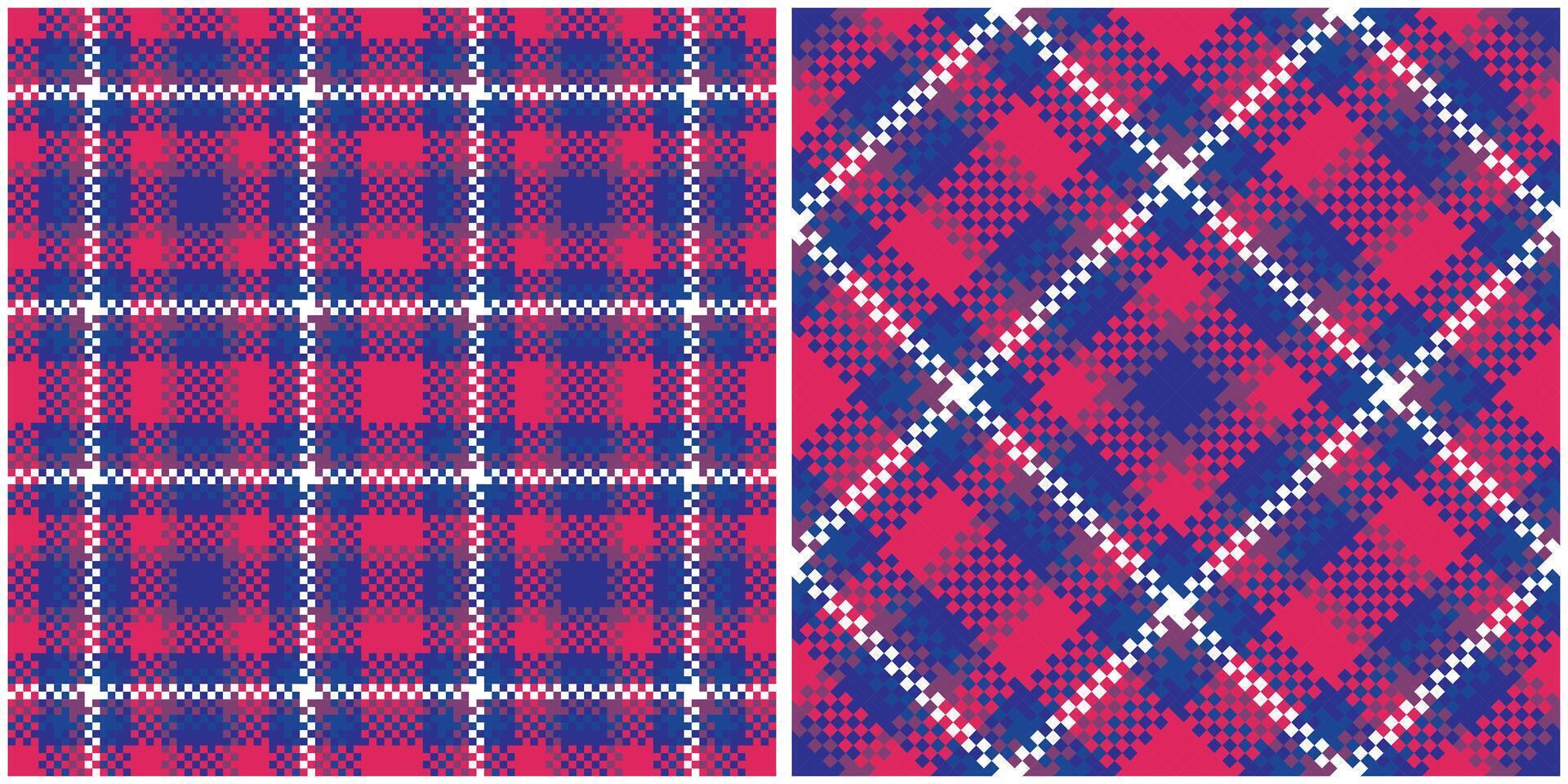 Scottish Tartan Plaid Seamless Pattern, Checkerboard Pattern. Seamless Tartan Illustration Set for Scarf, Blanket, Other Modern Spring Summer Autumn Winter Holiday Fabric Print. vector