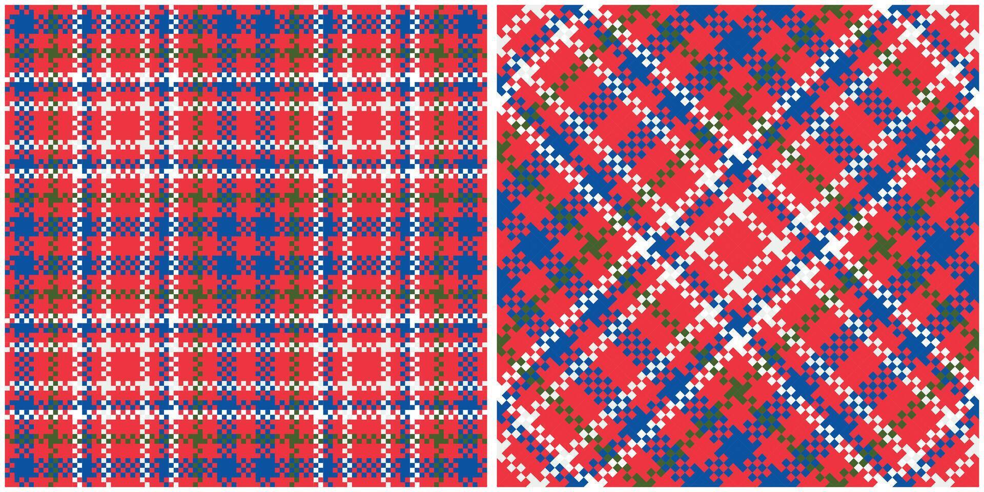 Scottish Tartan Plaid Seamless Pattern, Gingham Patterns. Seamless Tartan Illustration Set for Scarf, Blanket, Other Modern Spring Summer Autumn Winter Holiday Fabric Print. vector