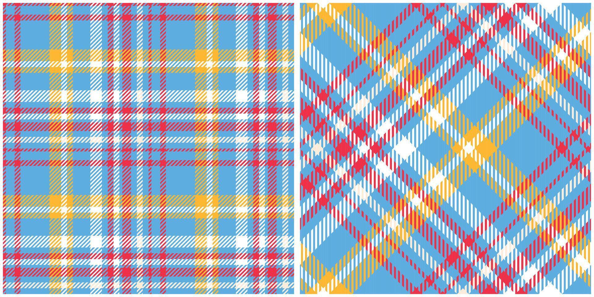 Plaid Patterns Seamless. Checker Pattern Seamless Tartan Illustration Set for Scarf, Blanket, Other Modern Spring Summer Autumn Winter Holiday Fabric Print. vector