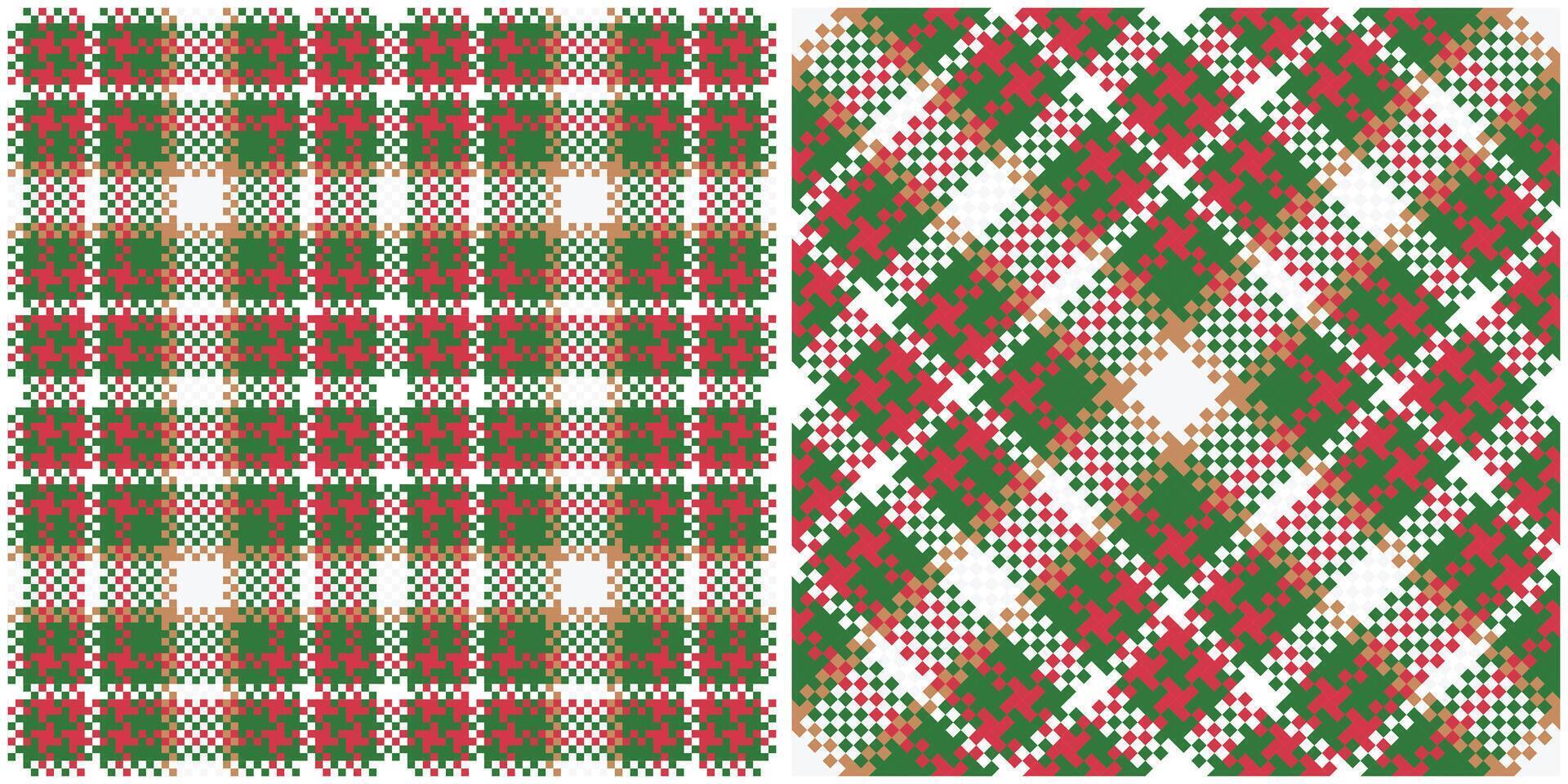 Scottish Tartan Plaid Seamless Pattern, Checker Pattern. Seamless Tartan Illustration Set for Scarf, Blanket, Other Modern Spring Summer Autumn Winter Holiday Fabric Print. vector