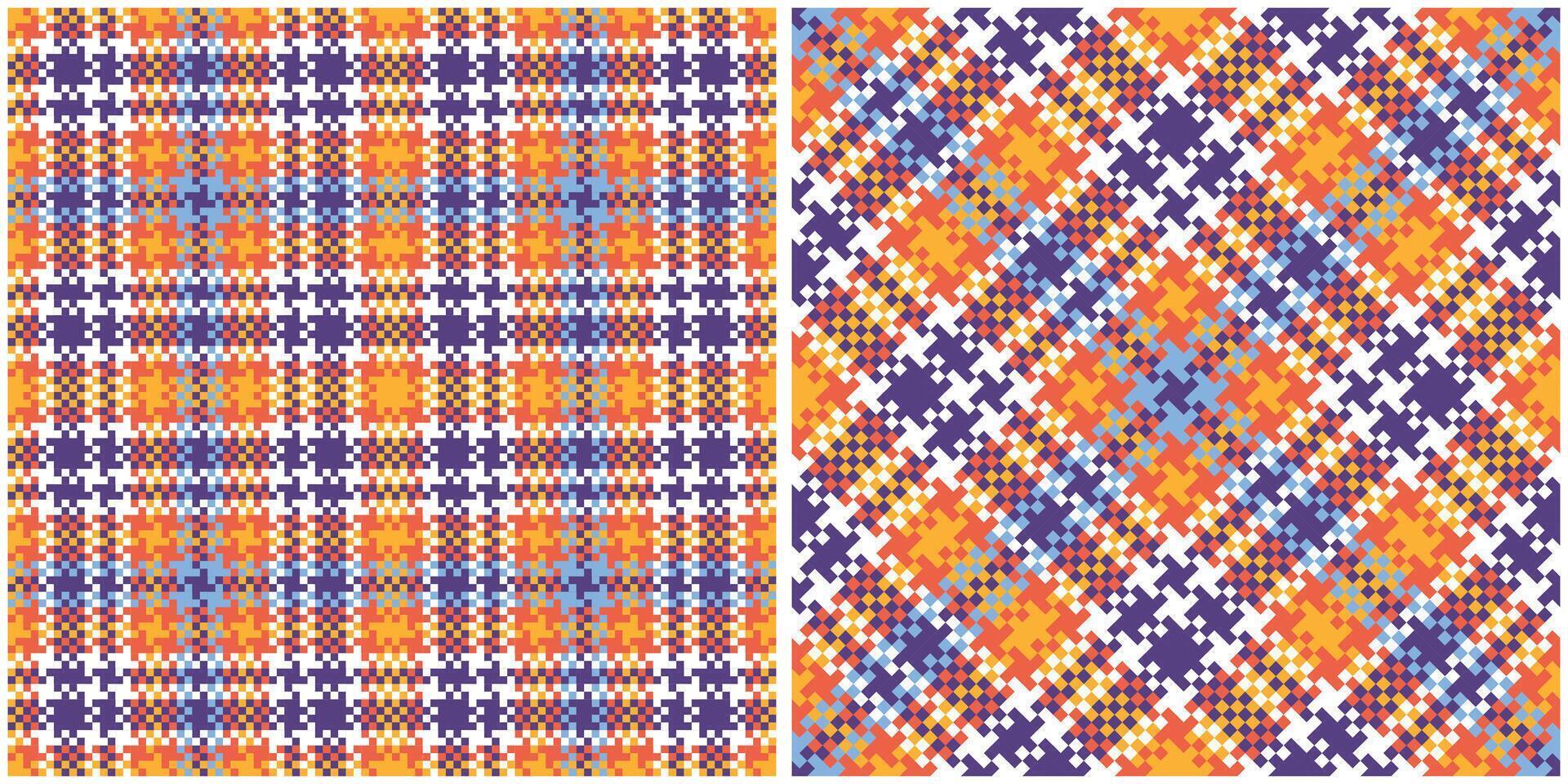 Scottish Tartan Plaid Seamless Pattern, Abstract Check Plaid Pattern. Seamless Tartan Illustration Set for Scarf, Blanket, Other Modern Spring Summer Autumn Winter Holiday Fabric Print. vector